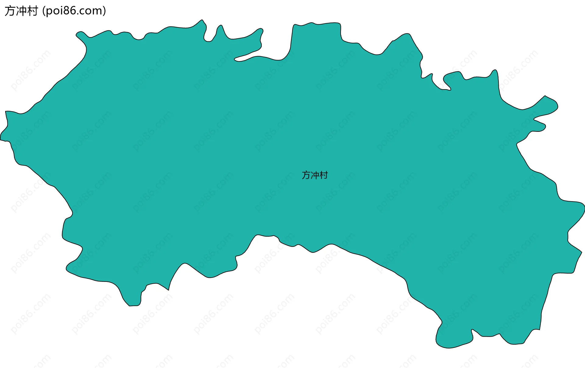 方冲村边界地图