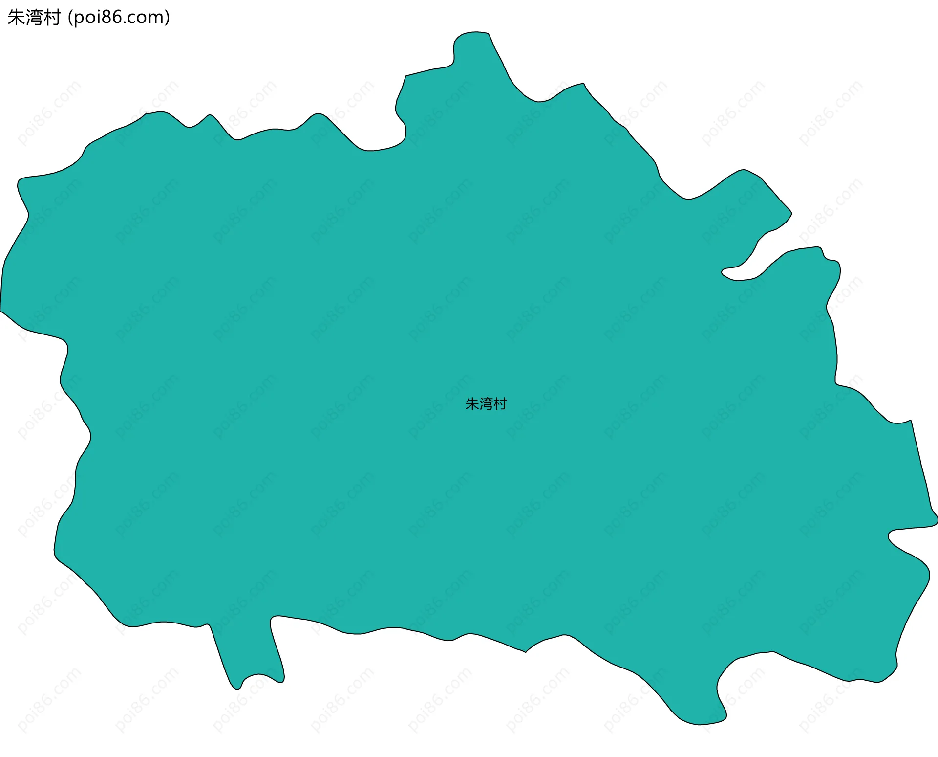 朱湾村边界地图