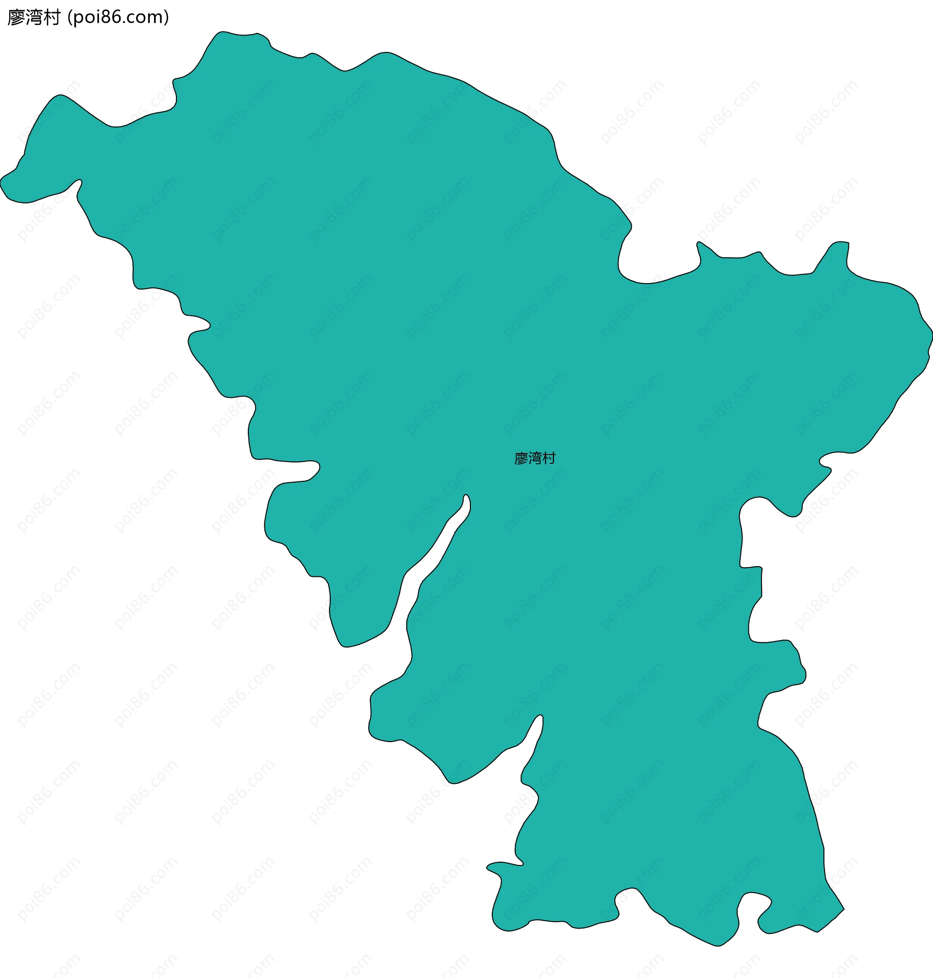 廖湾村边界地图