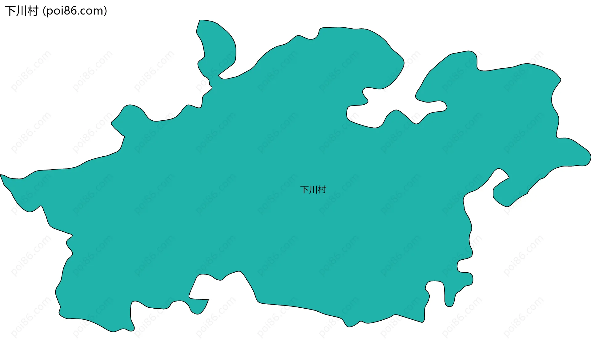 下川村边界地图