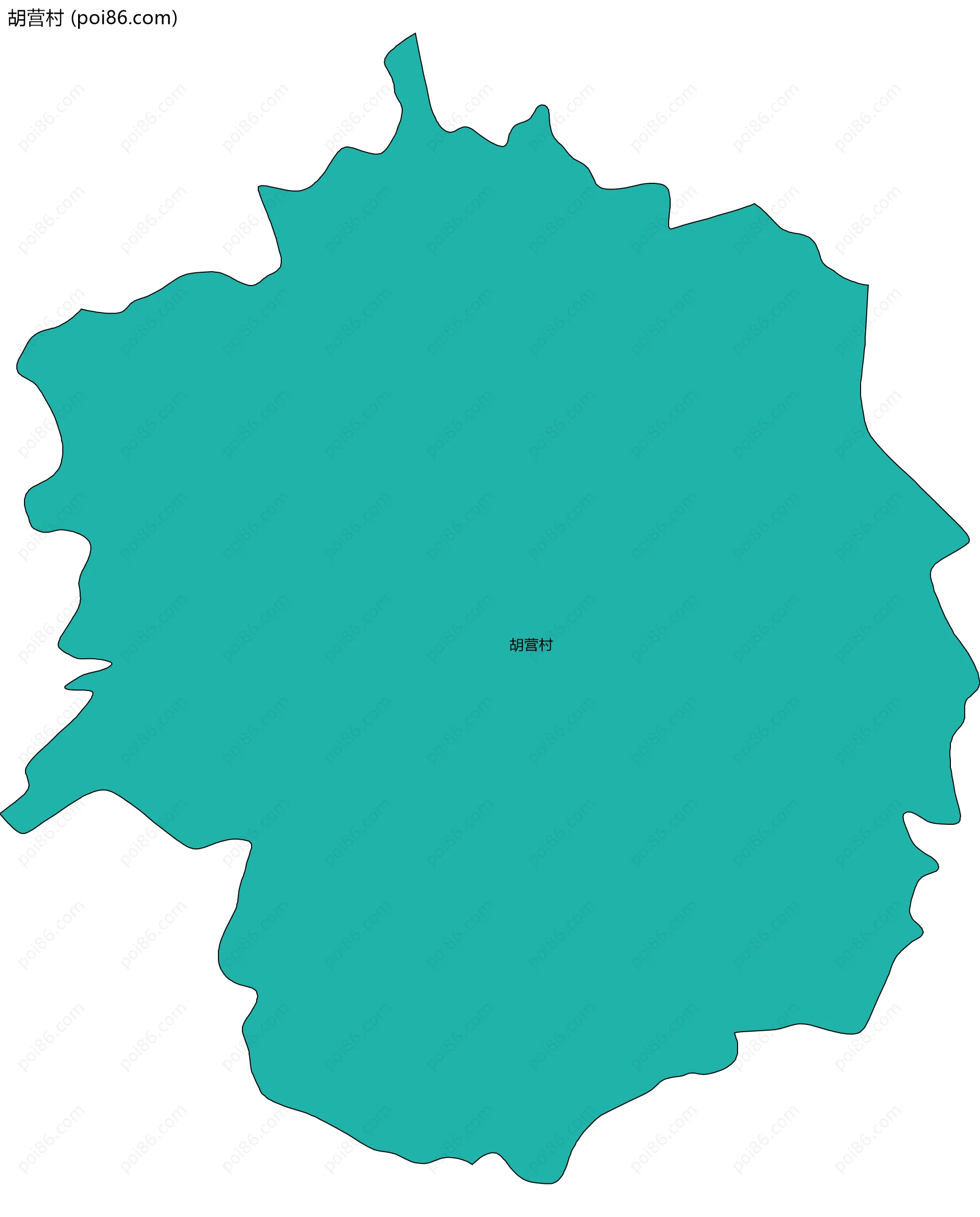 胡营村边界地图