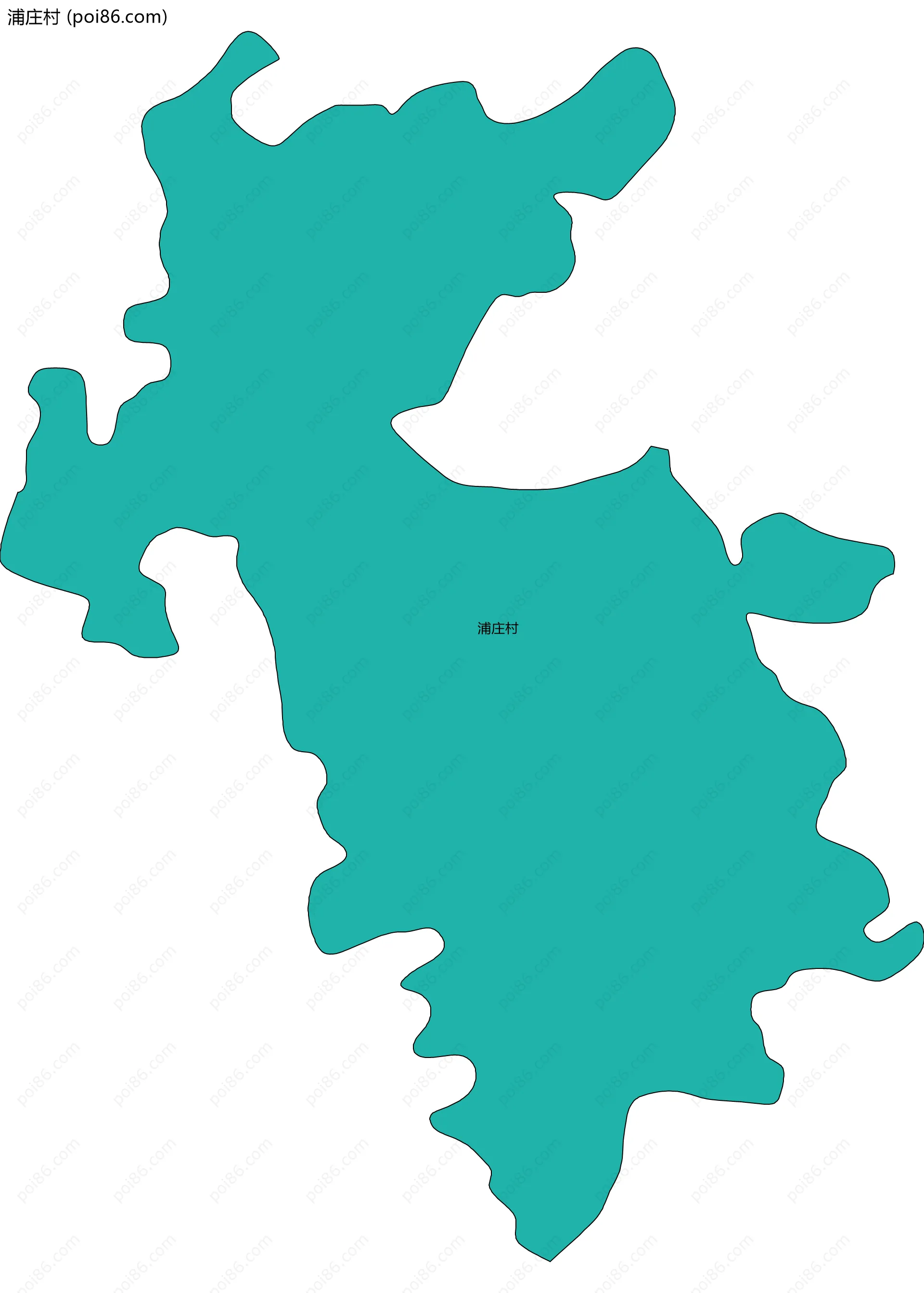 浦庄村边界地图