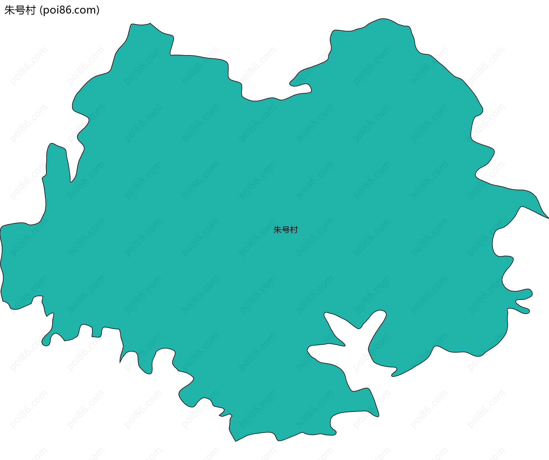 朱号村边界地图