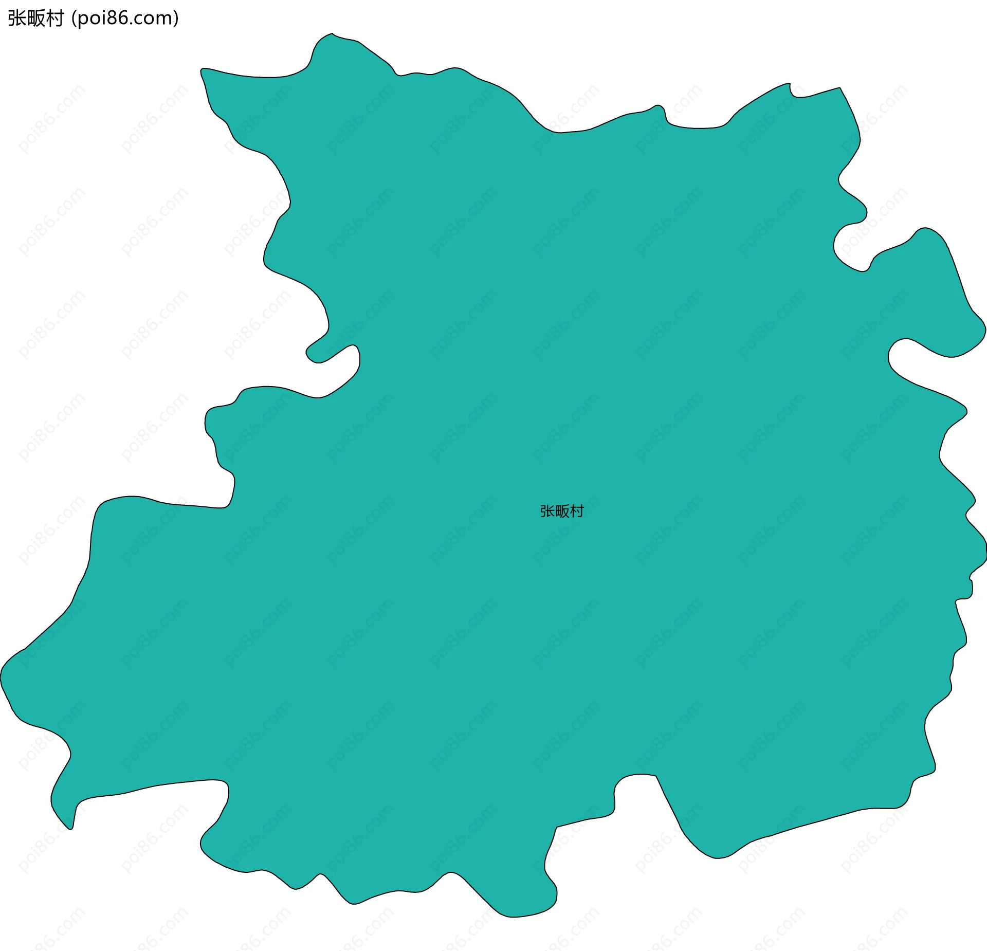 张畈村边界地图