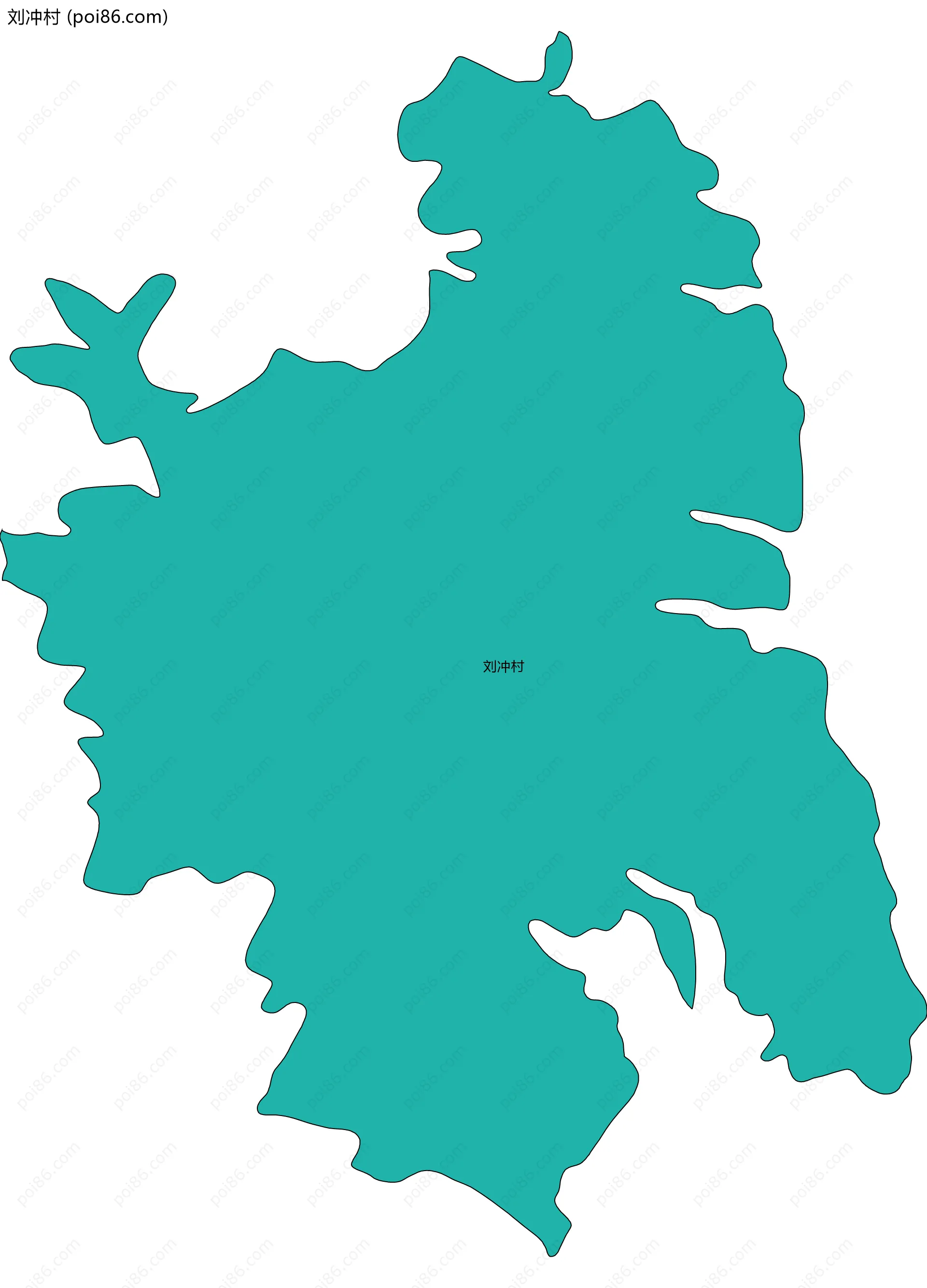 刘冲村边界地图