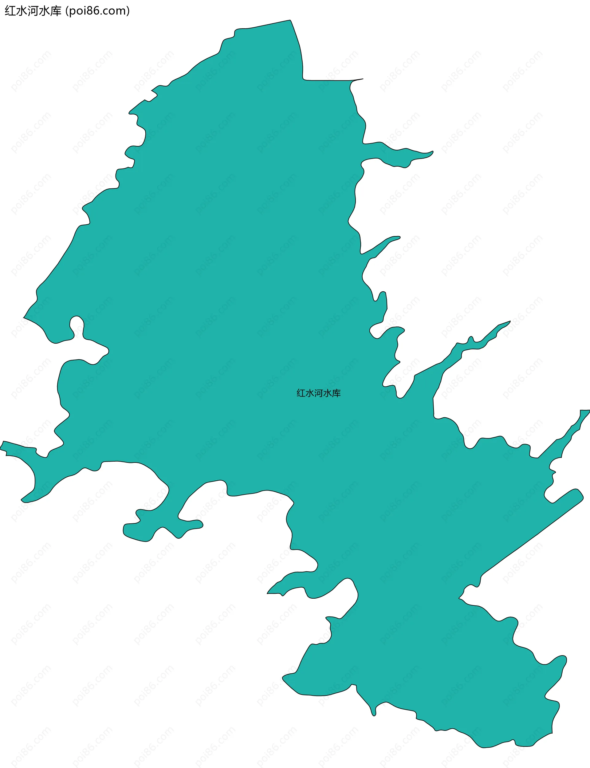 红水河水库边界地图