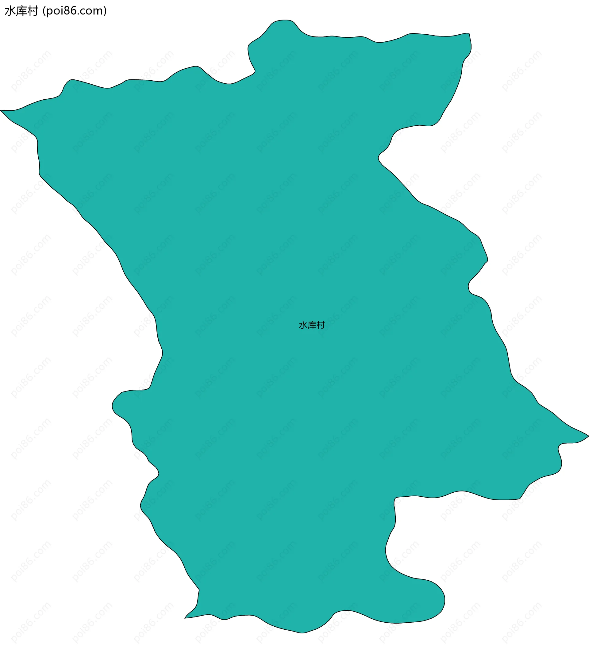 水库村边界地图