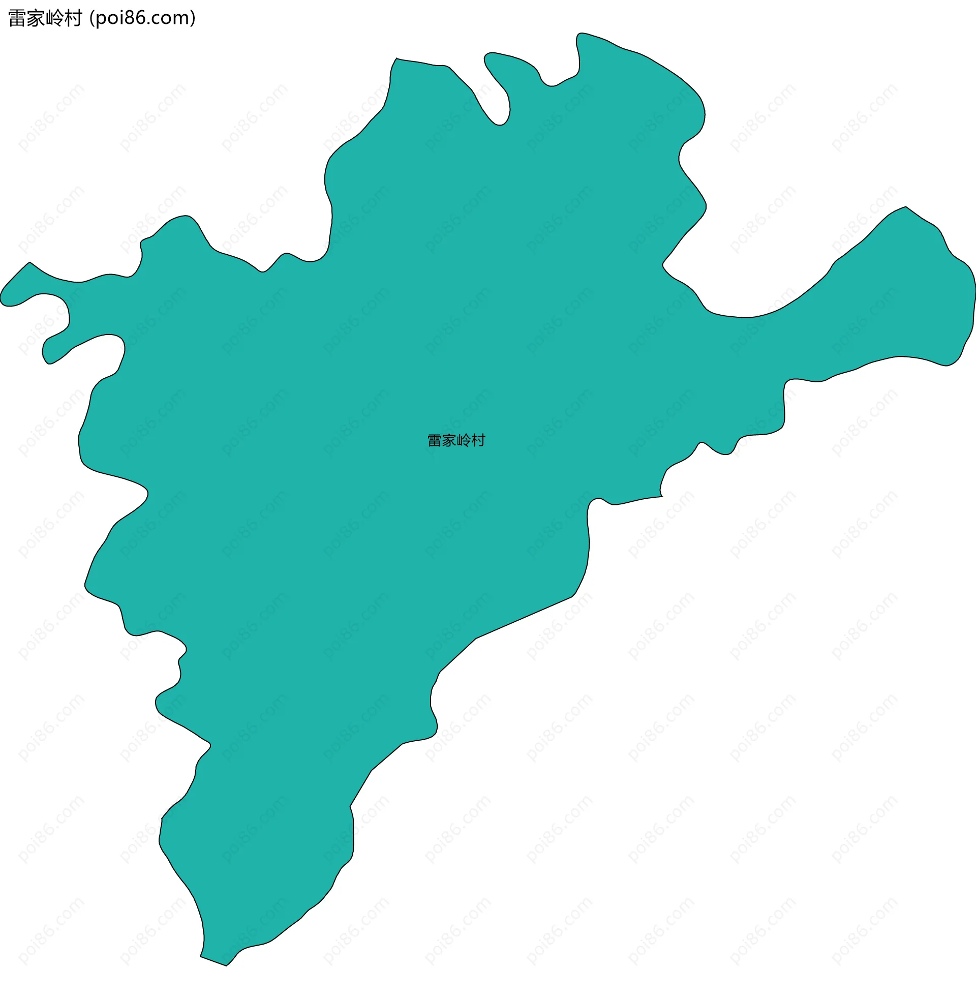 雷家岭村边界地图