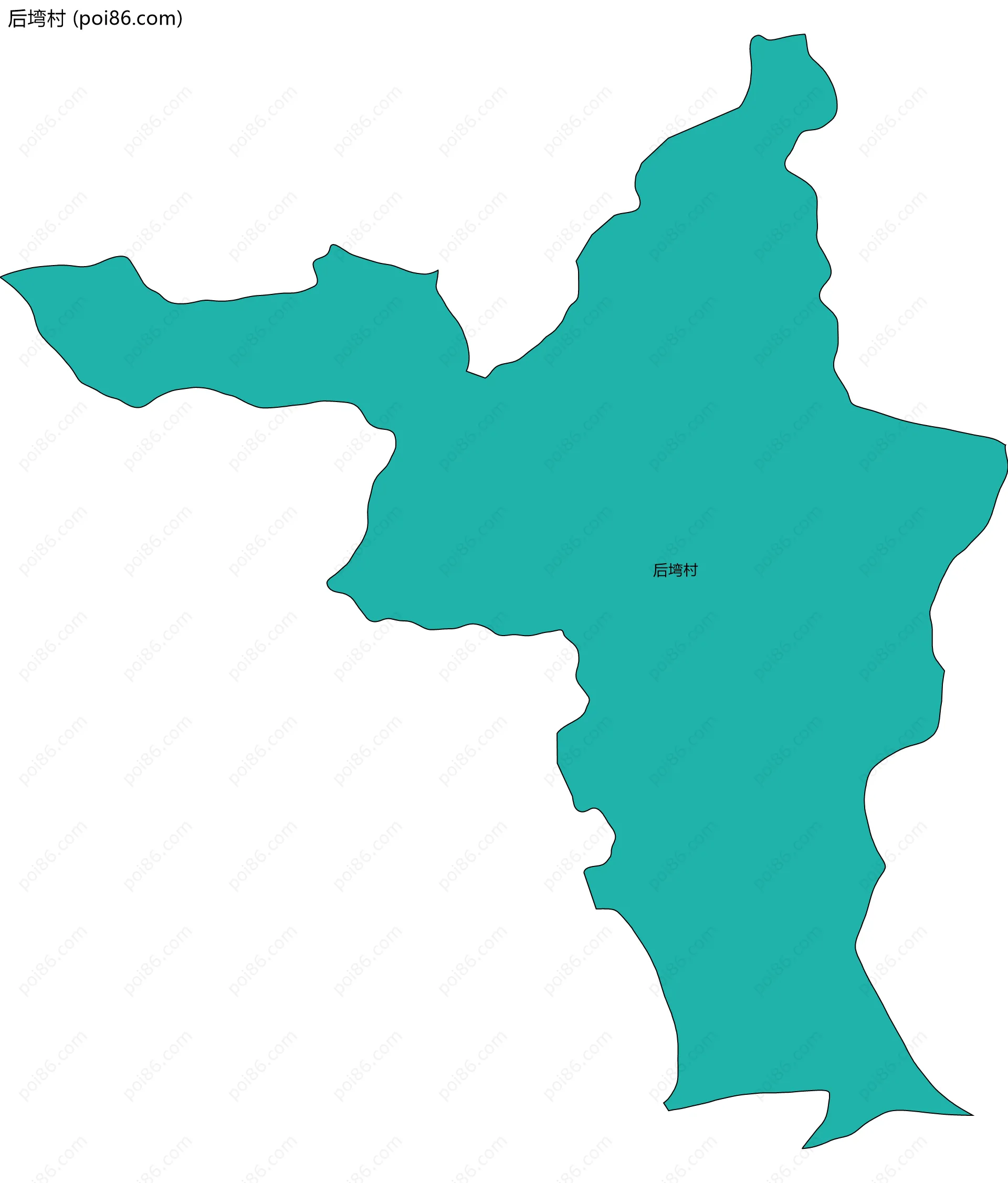 后塆村边界地图