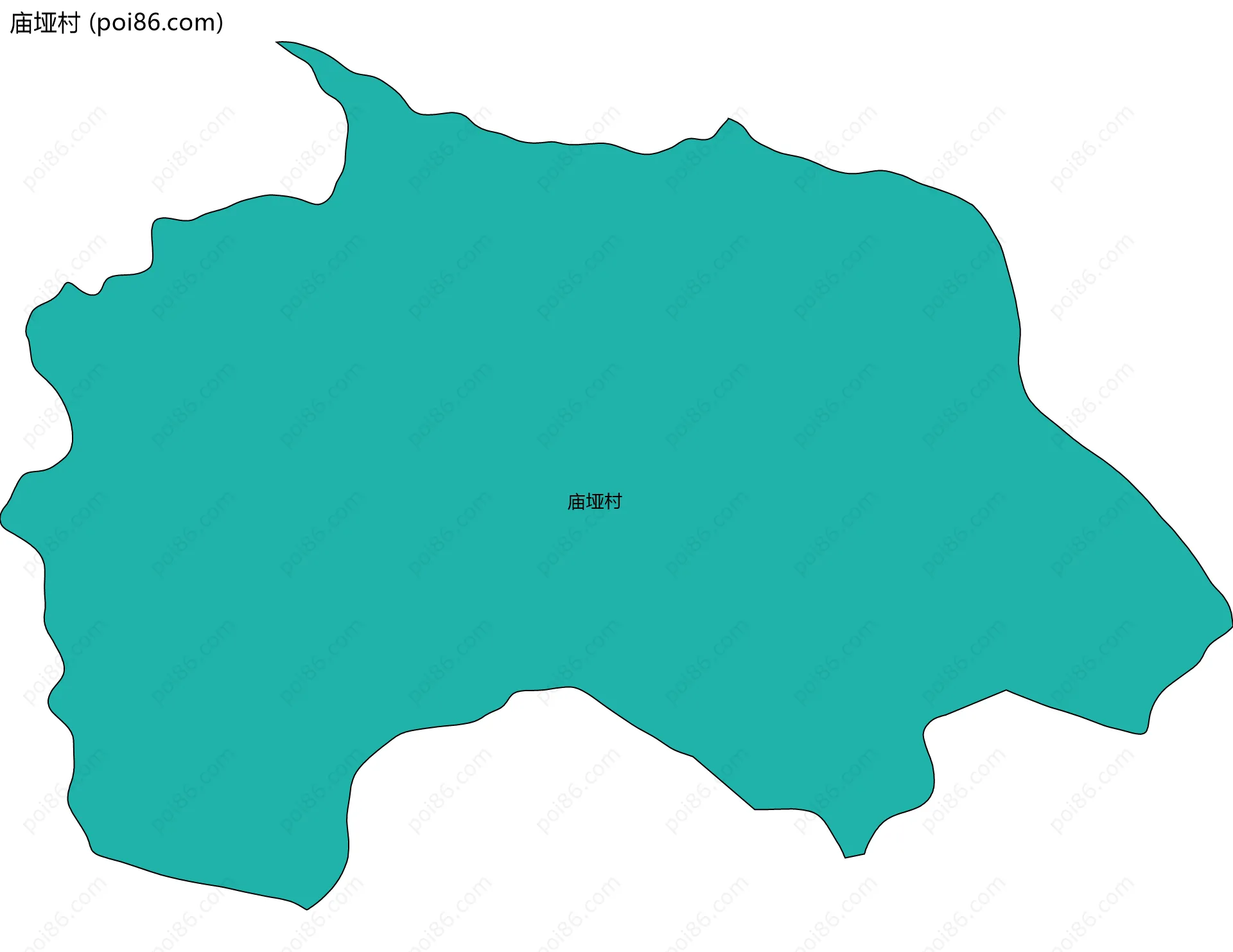 庙垭村边界地图