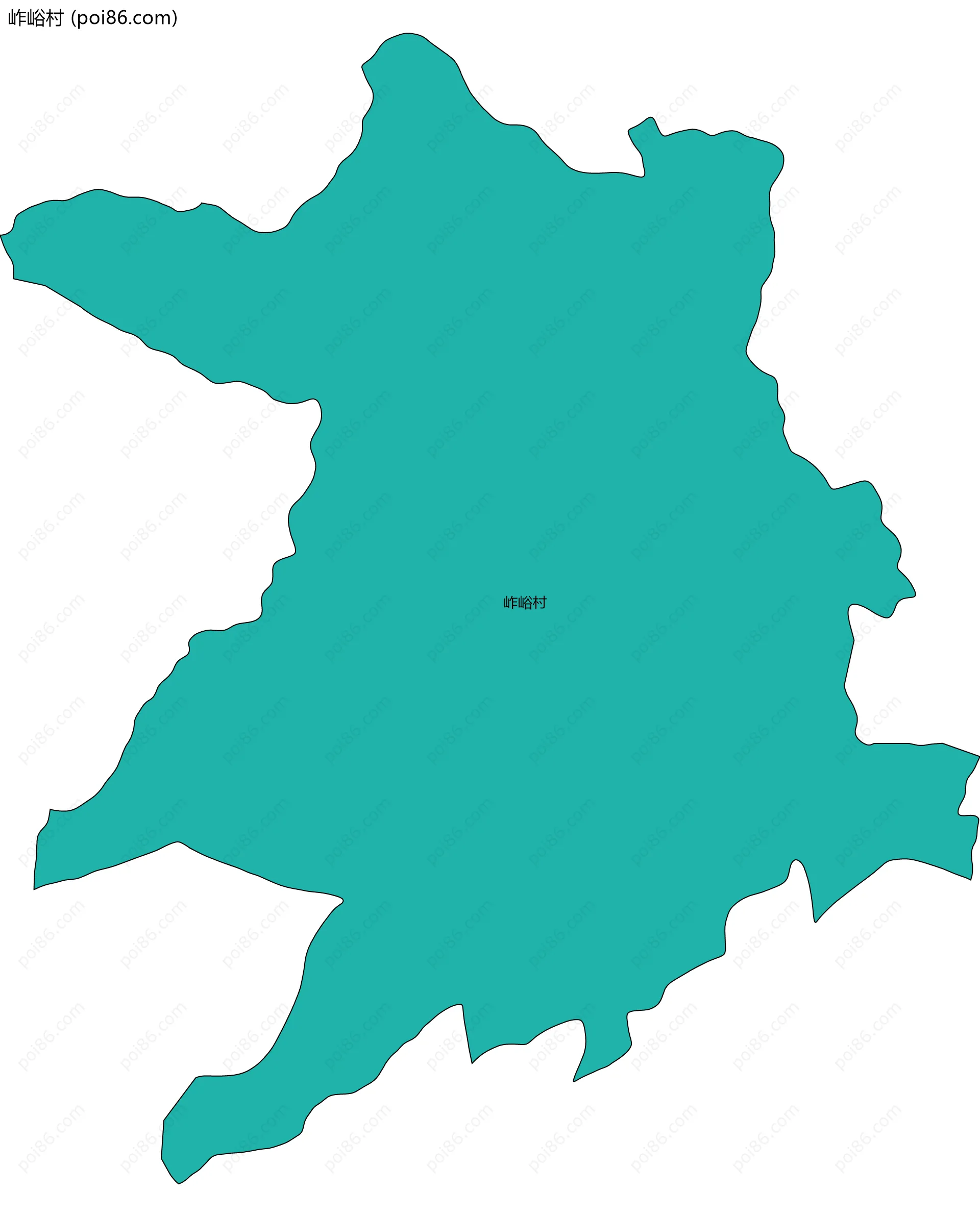 岞峪村边界地图