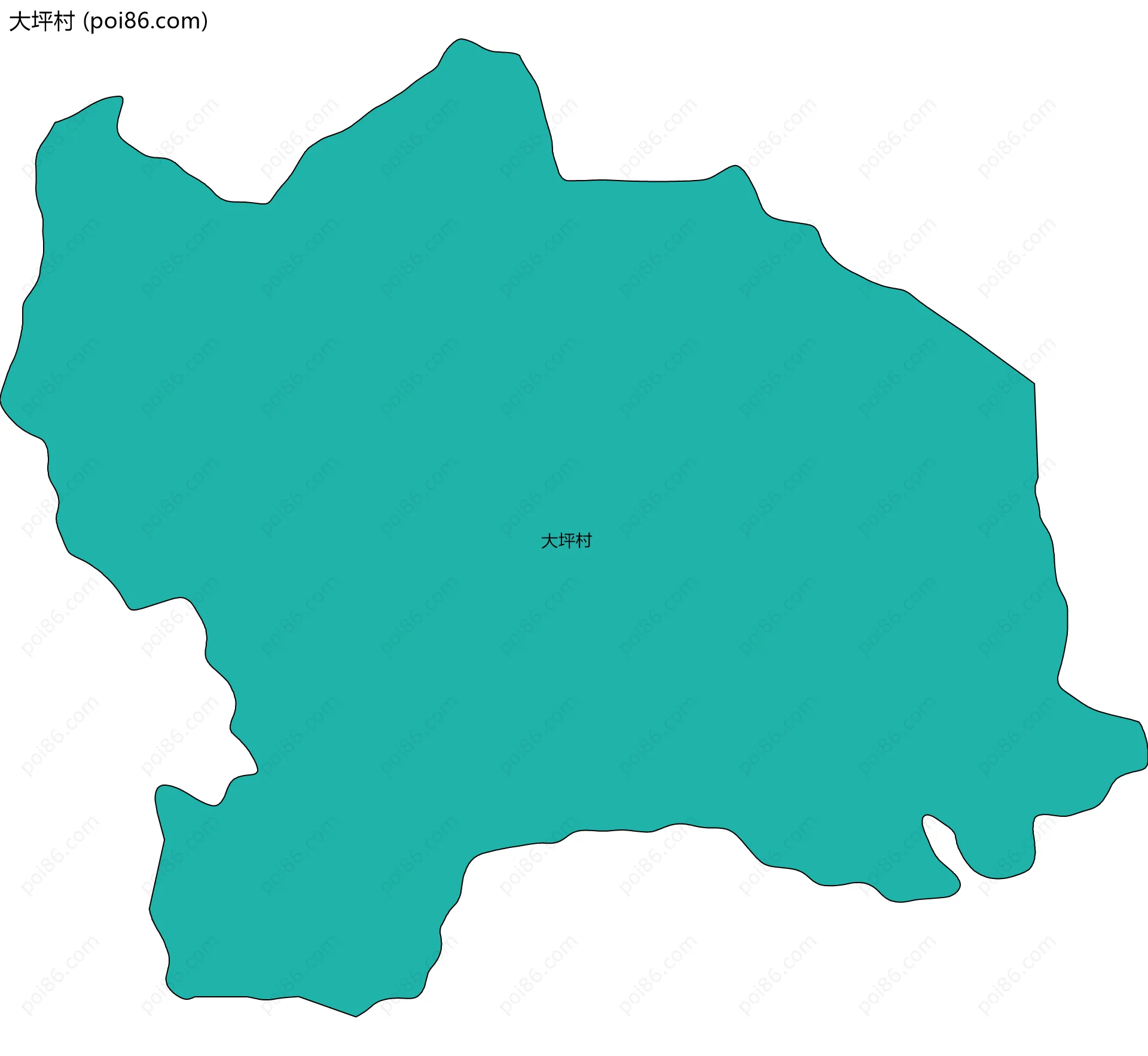 大坪村边界地图