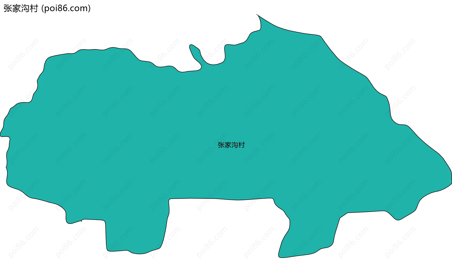 张家沟村边界地图