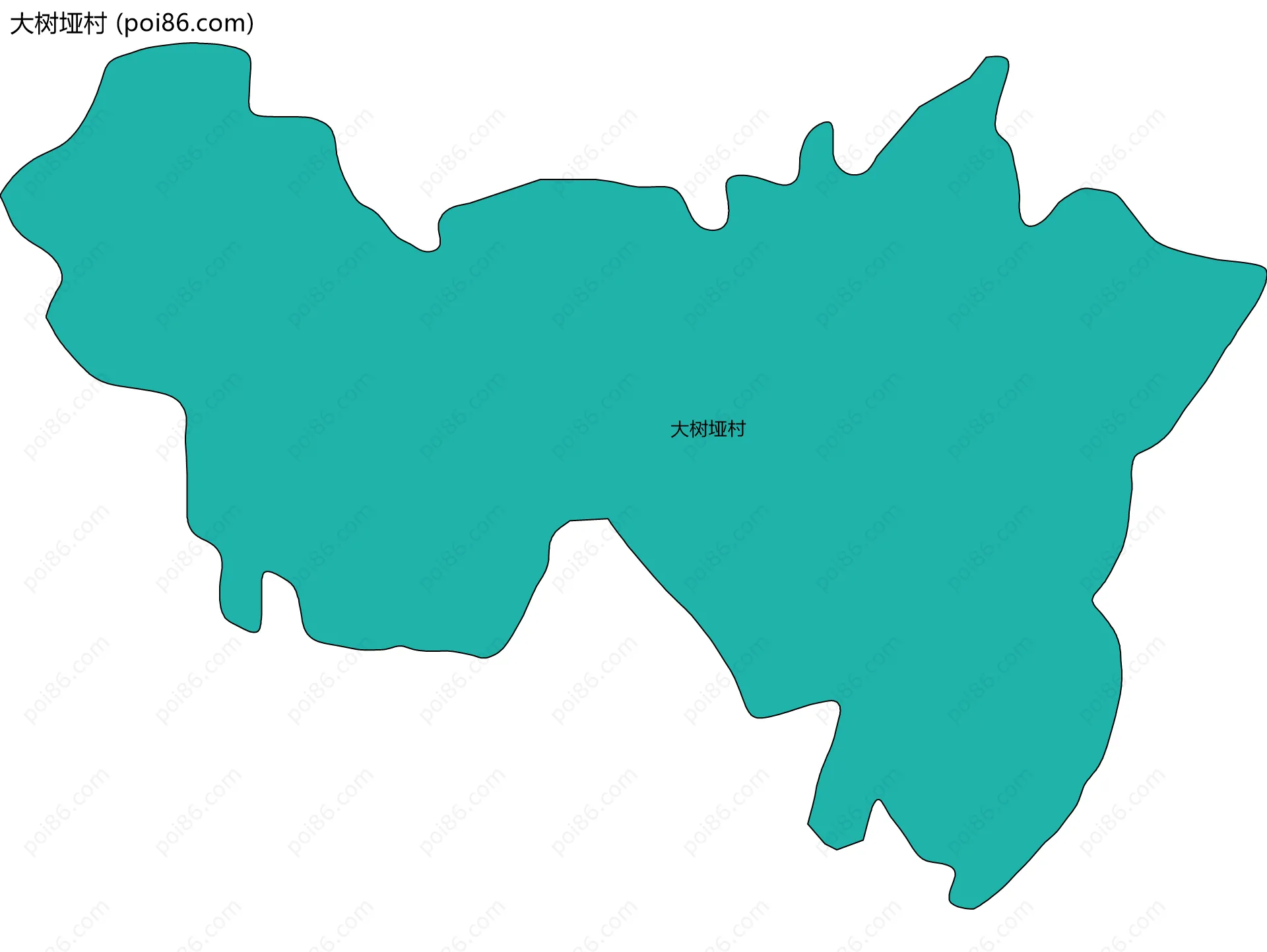 大树垭村边界地图