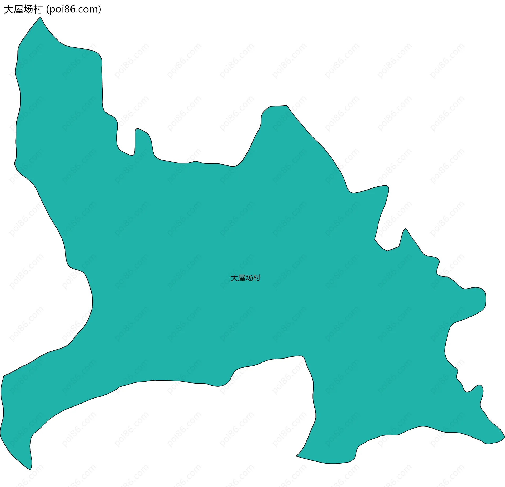 大屋场村边界地图