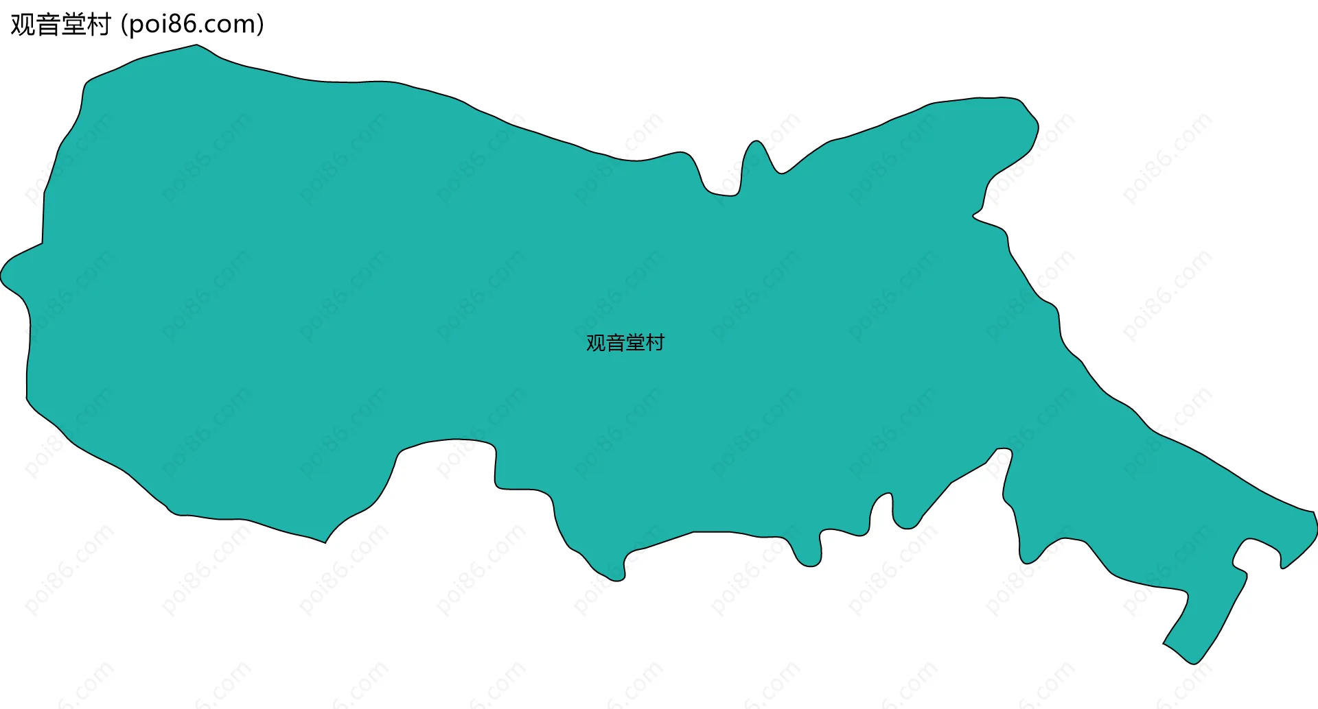 观音堂村边界地图