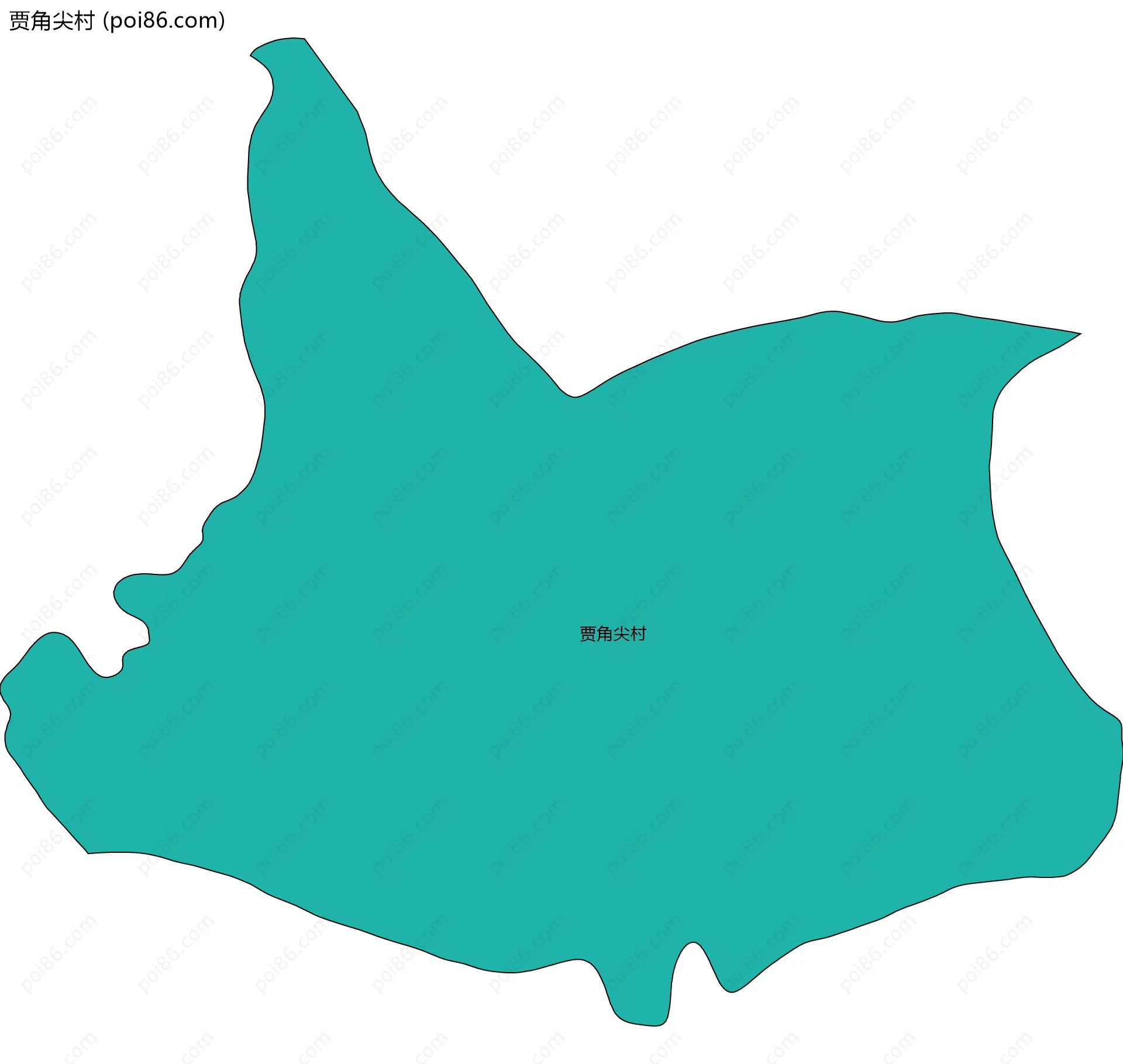 贾角尖村边界地图