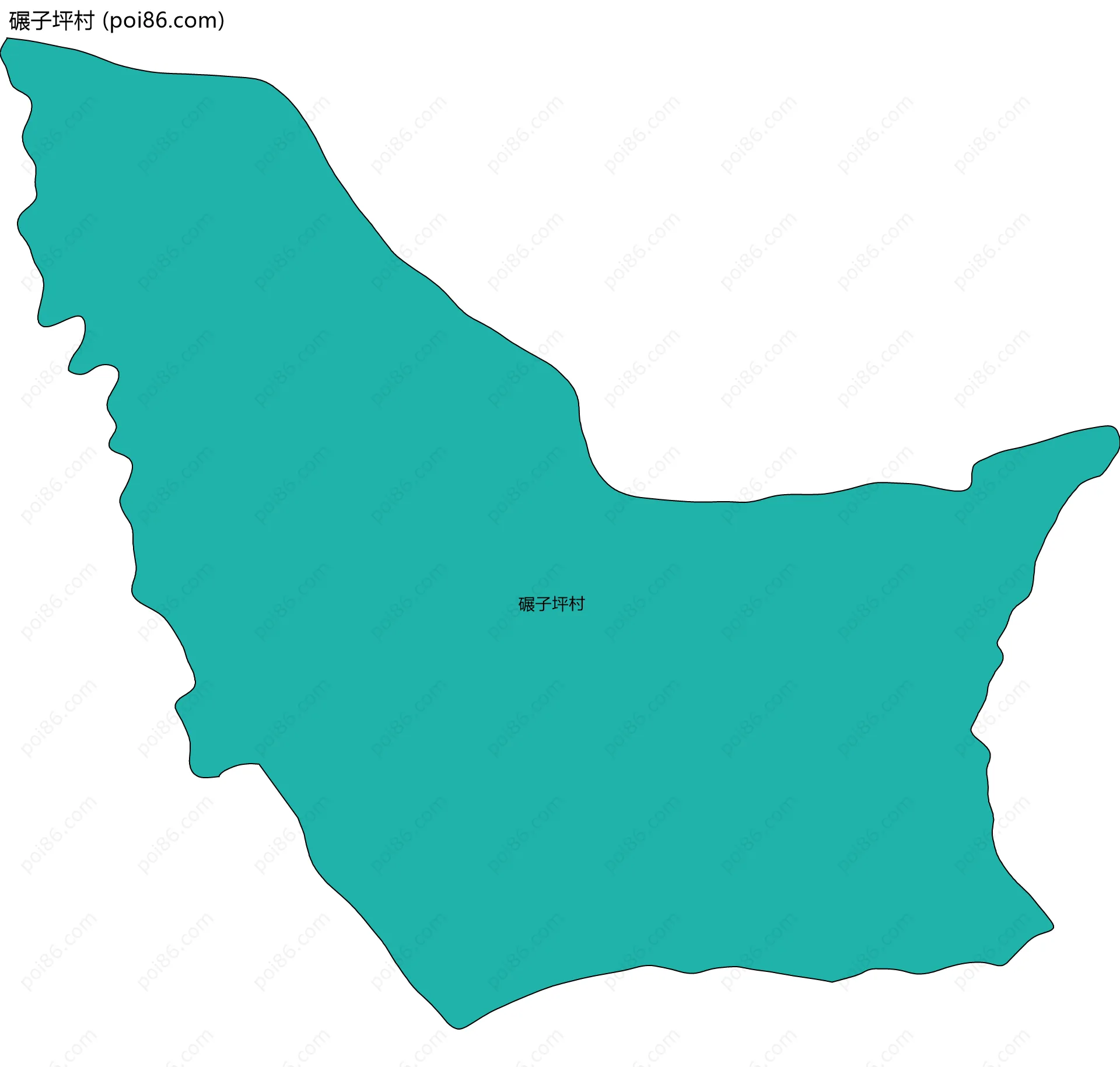 碾子坪村边界地图