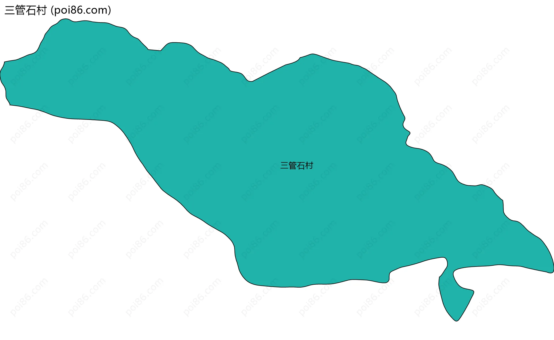 三管石村边界地图