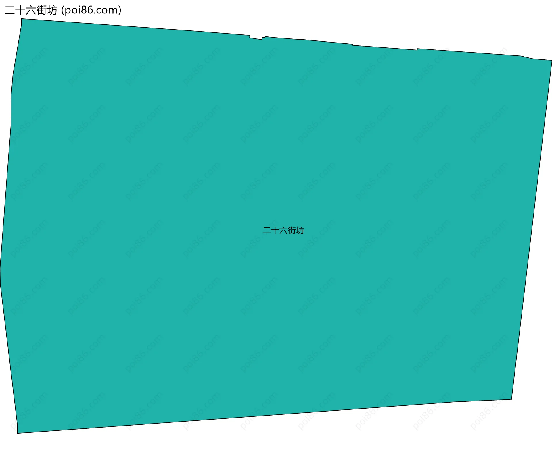 二十六街坊边界地图
