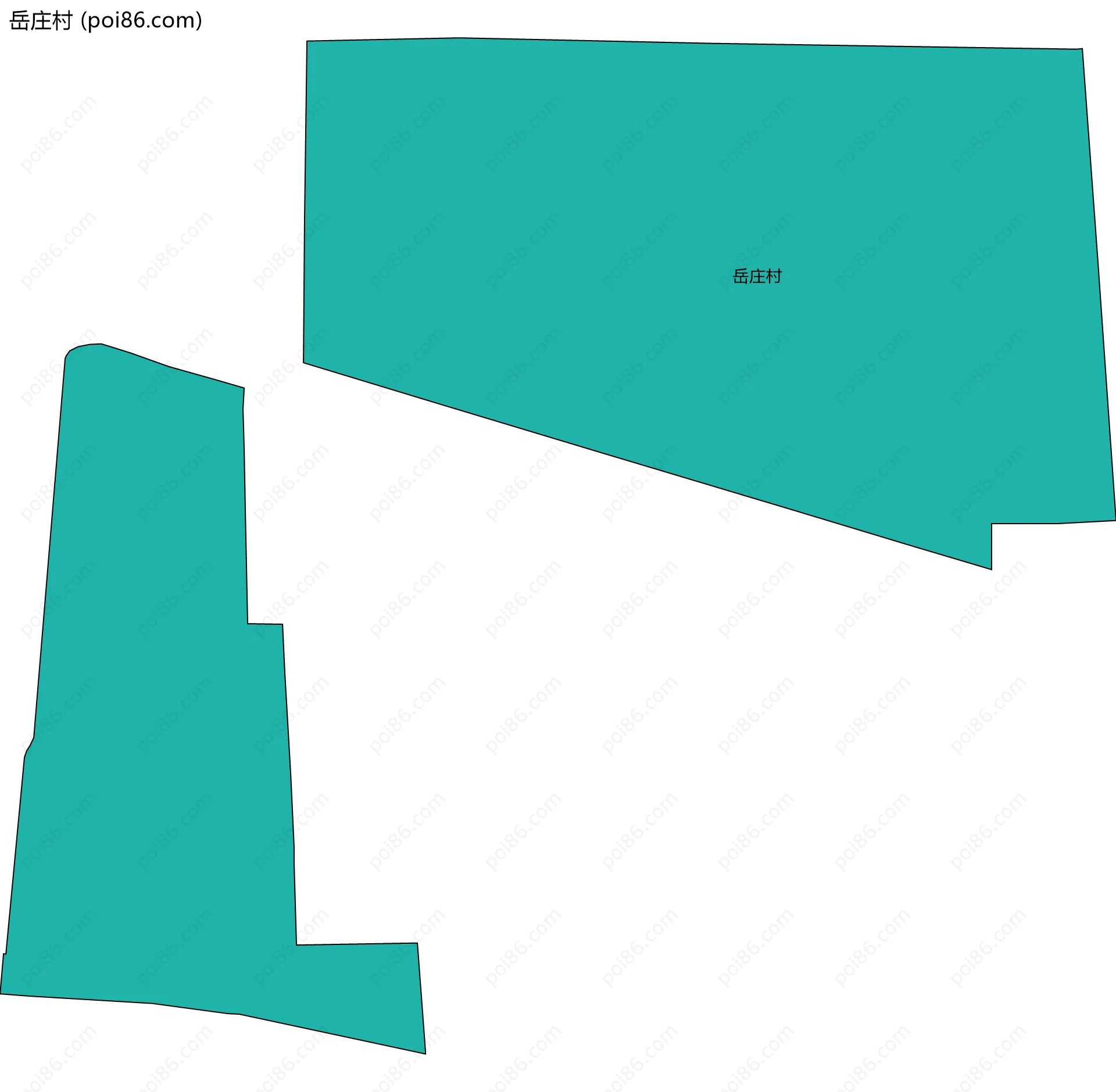 岳庄村边界地图