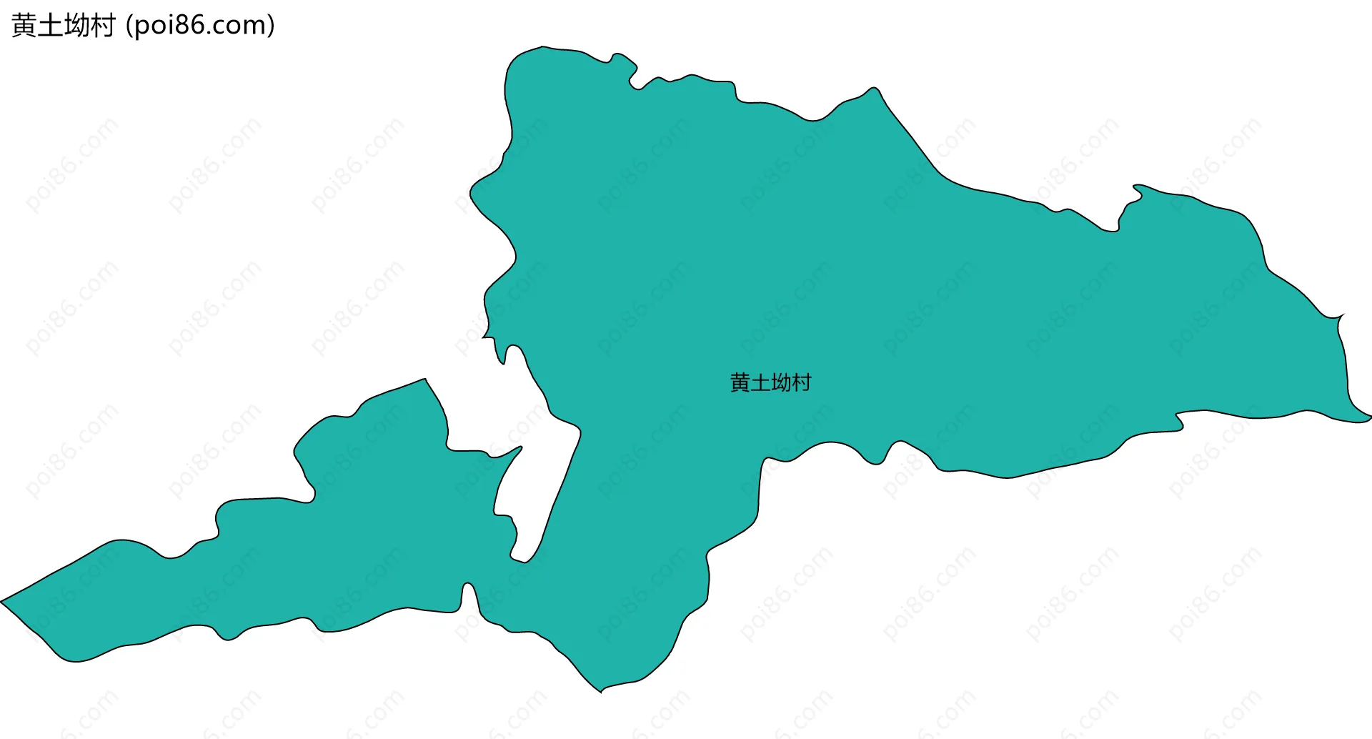 黄土坳村边界地图