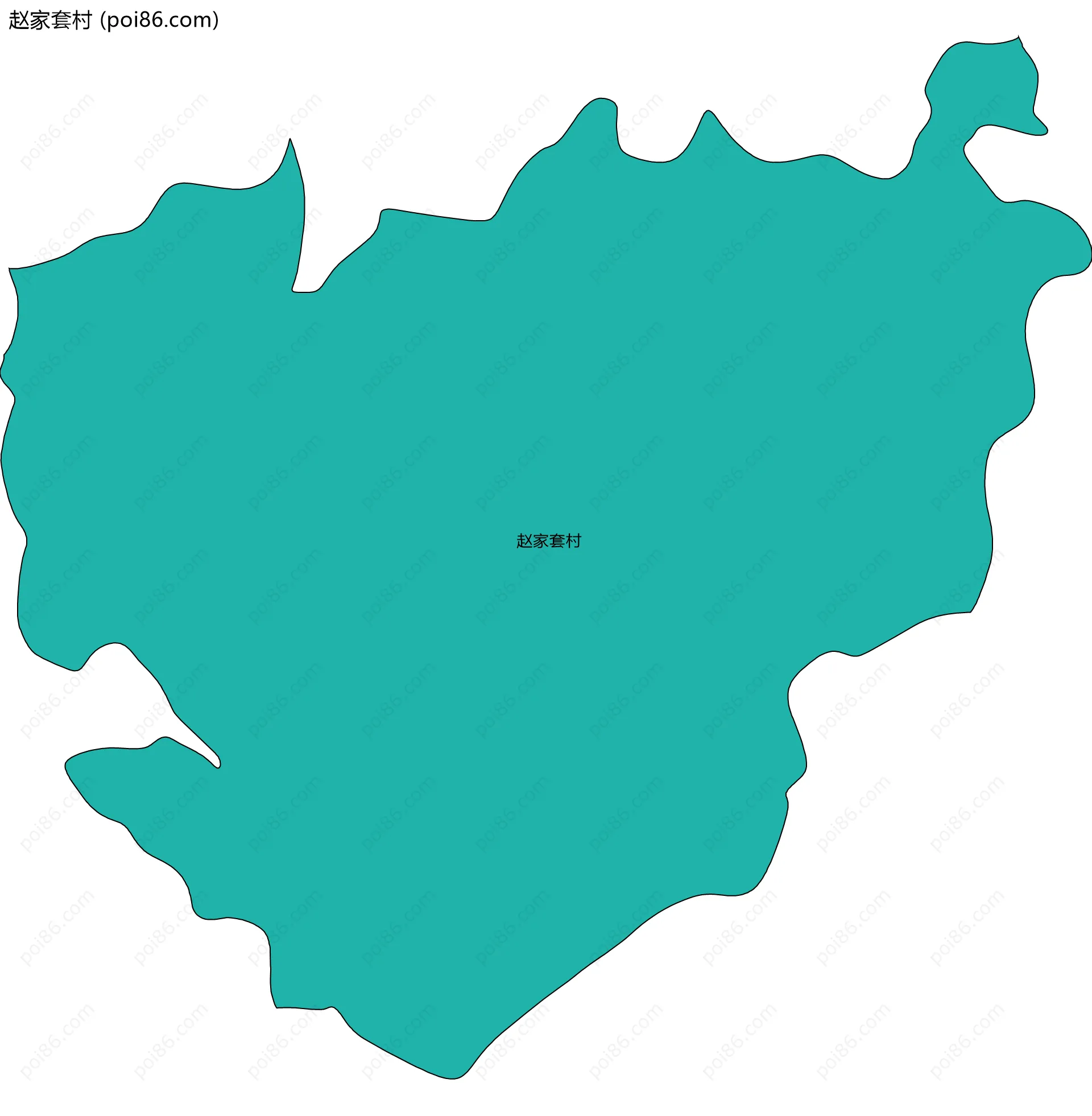 赵家套村边界地图