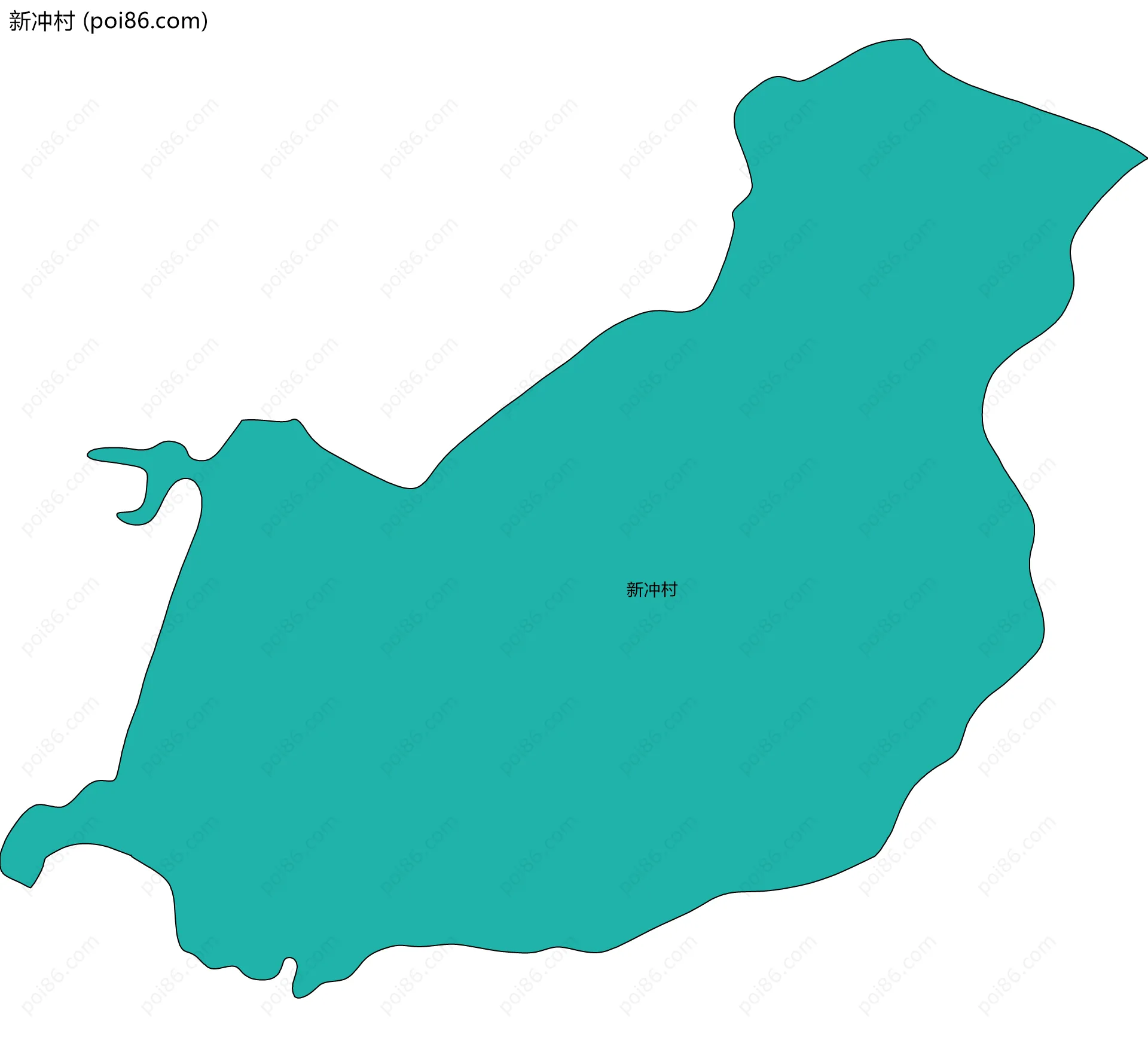 新冲村边界地图