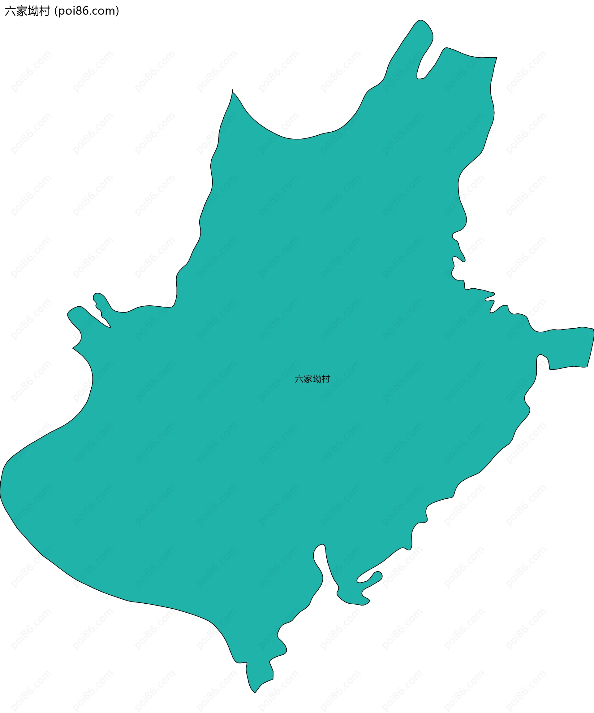 六家坳村边界地图