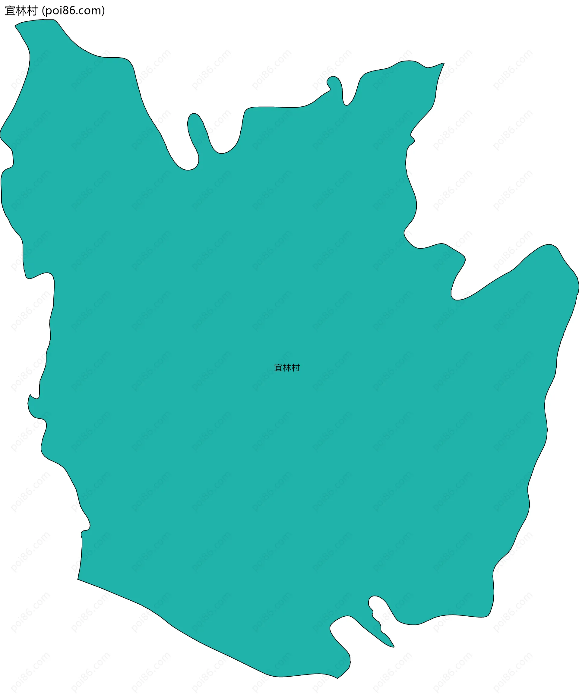宜林村边界地图