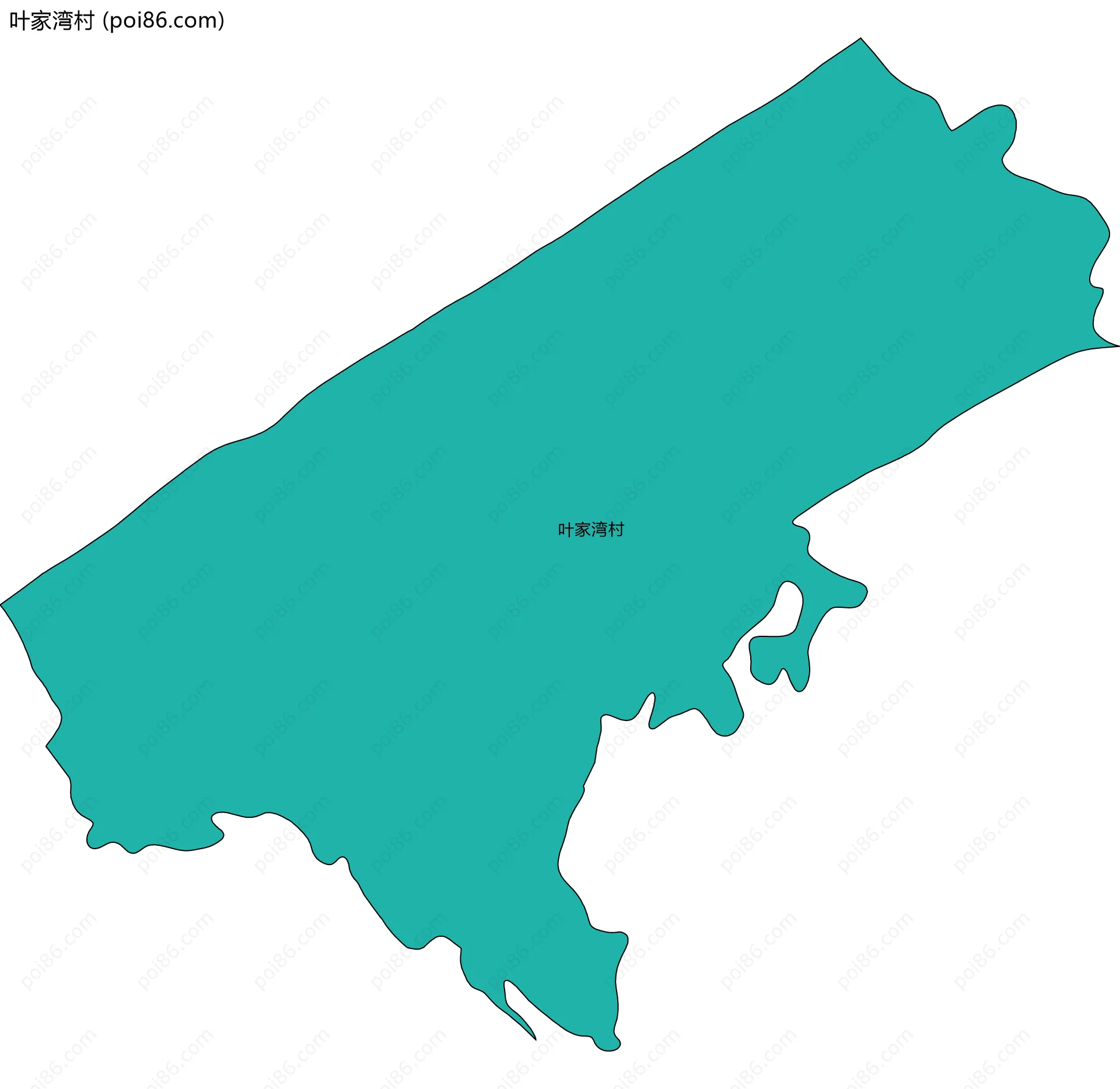 叶家湾村边界地图