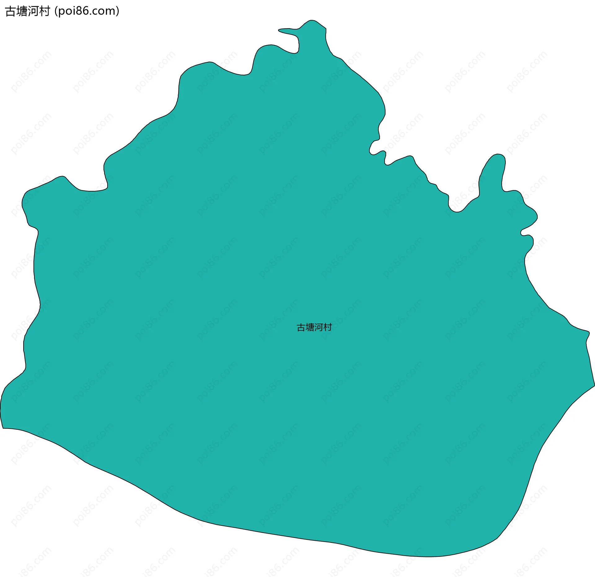 古塘河村边界地图