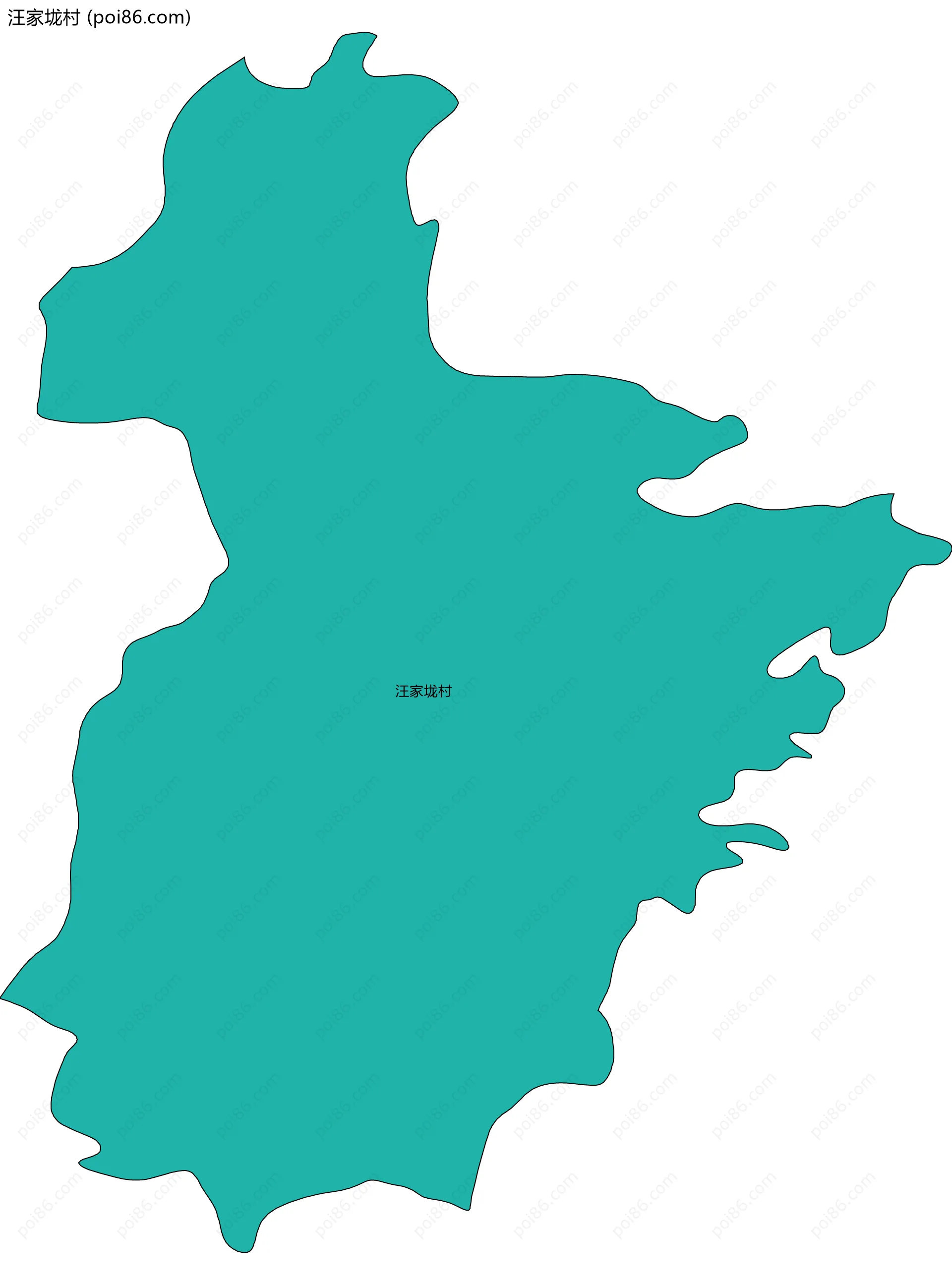 汪家垅村边界地图
