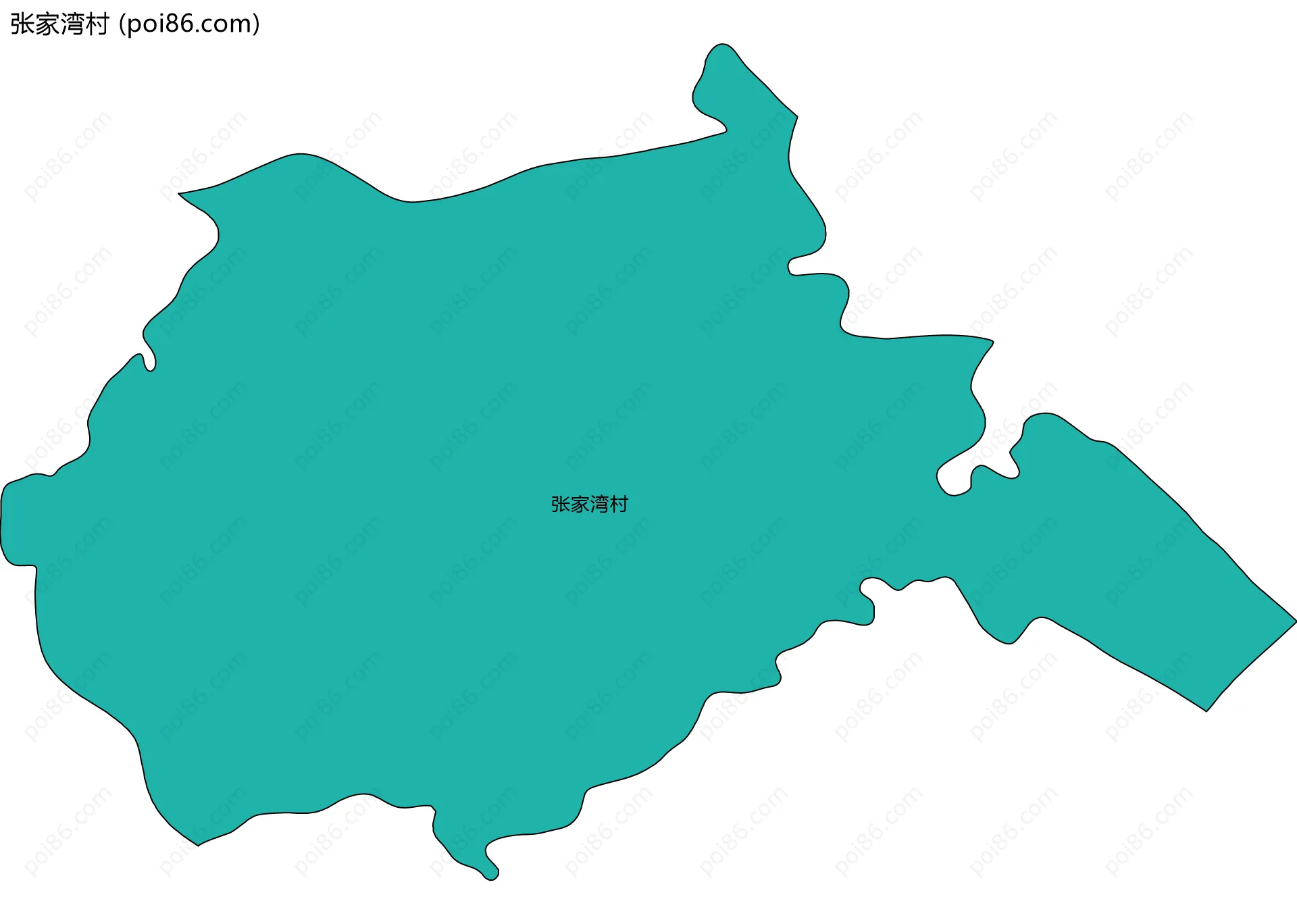 张家湾村边界地图