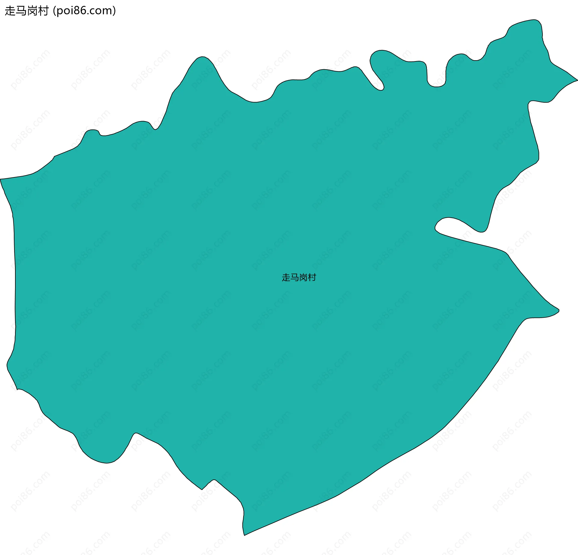 走马岗村边界地图