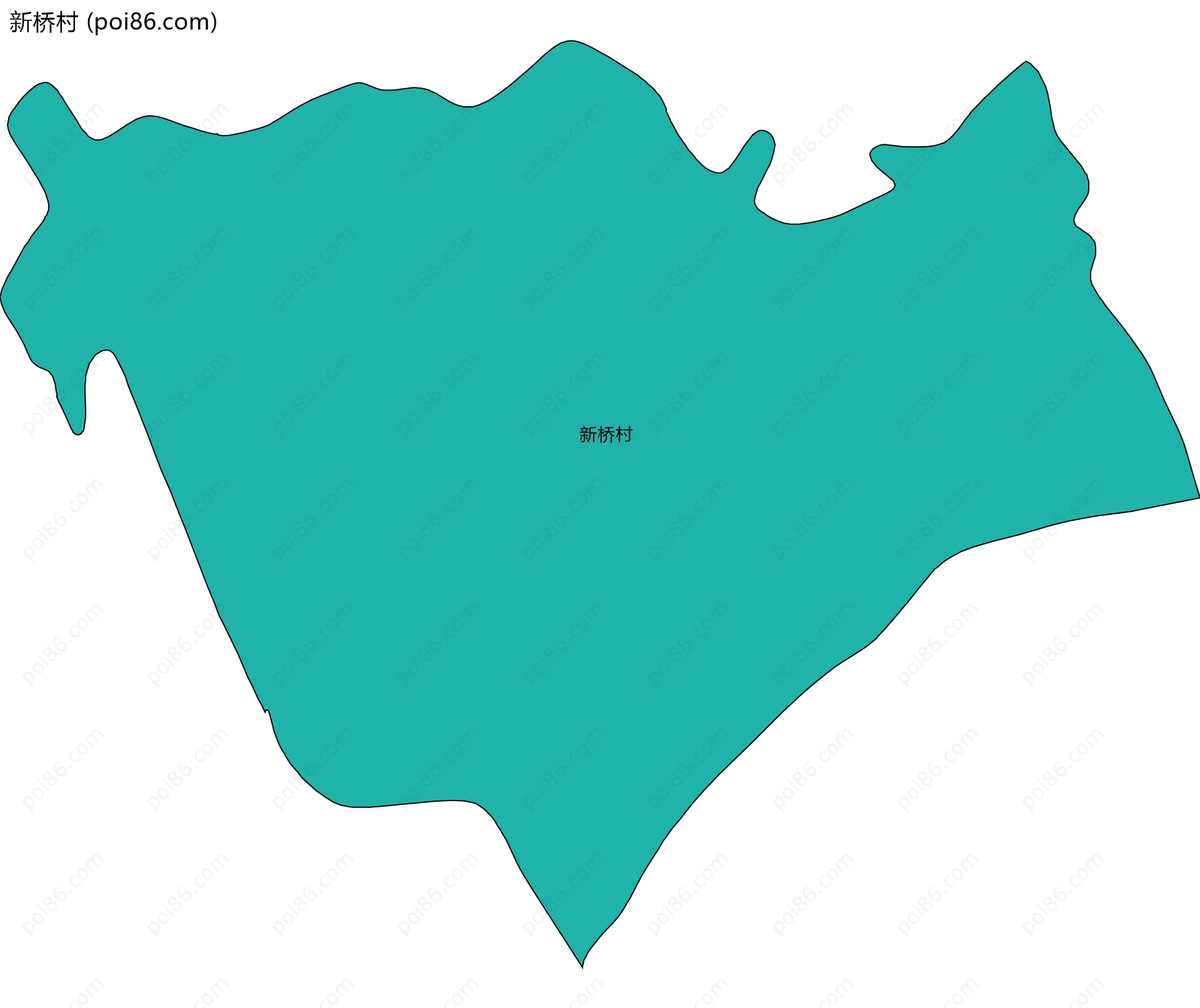 新桥村边界地图