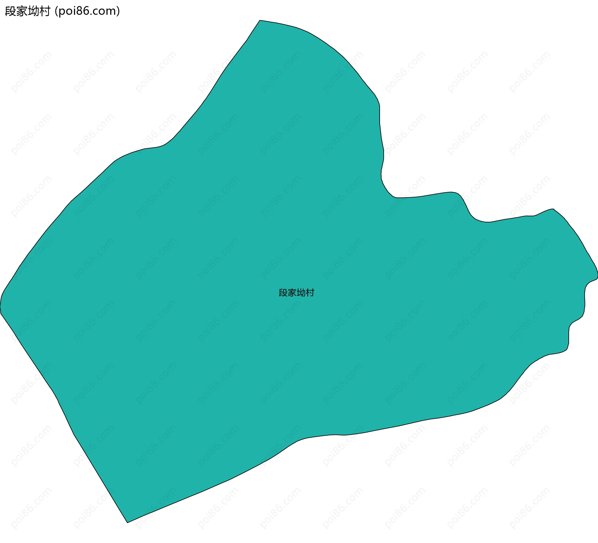 段家坳村边界地图