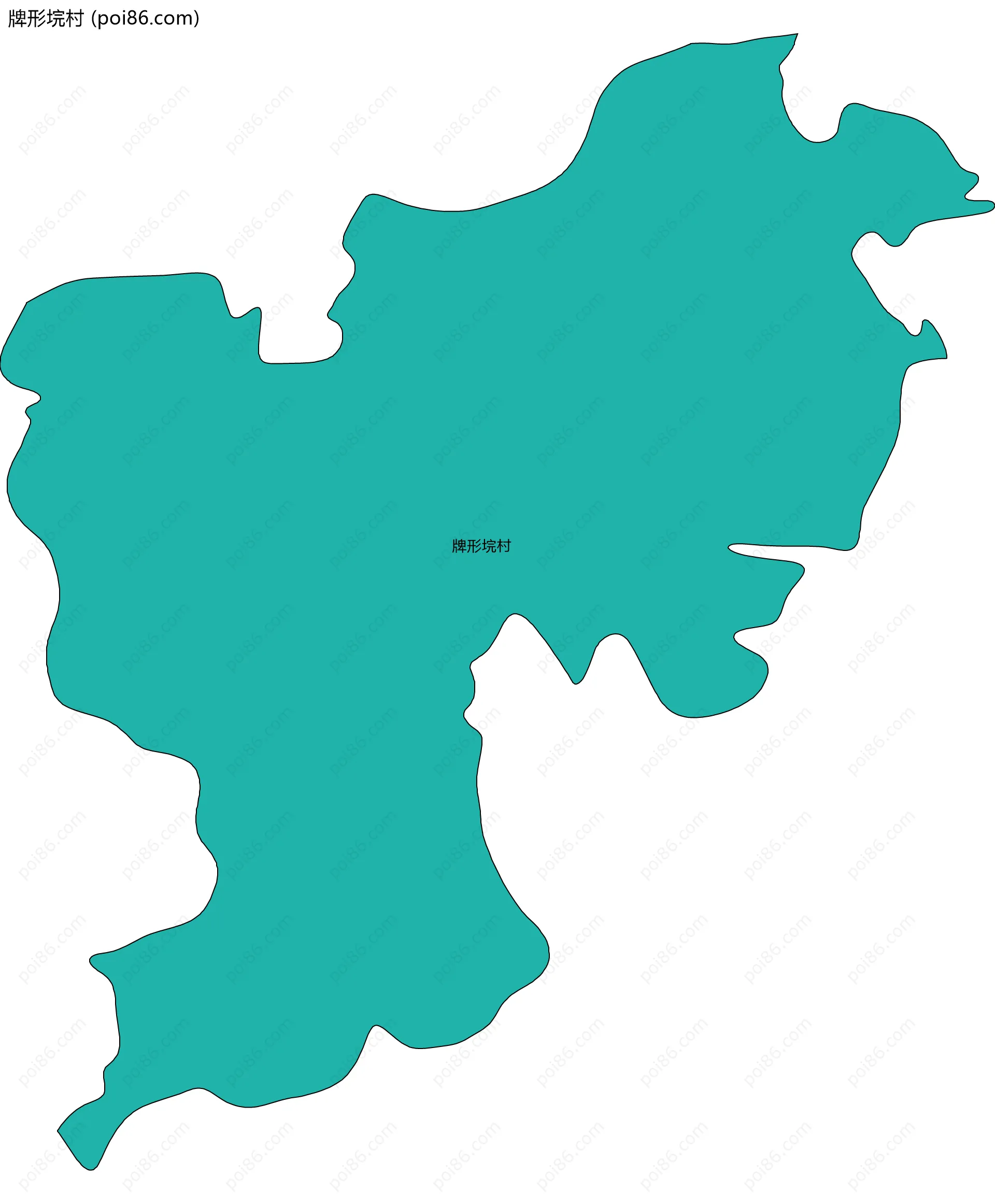 牌形垸村边界地图