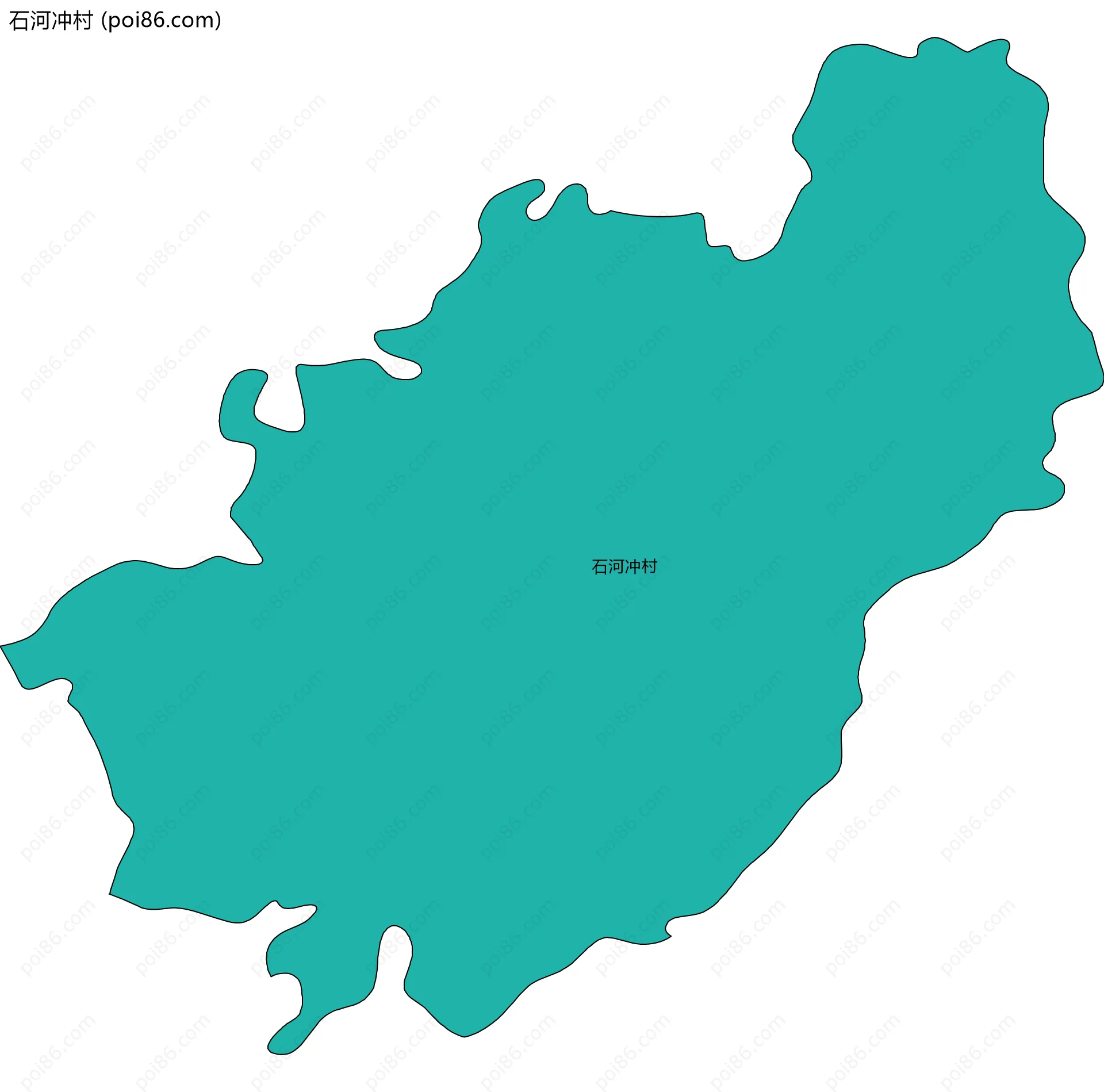 石河冲村边界地图