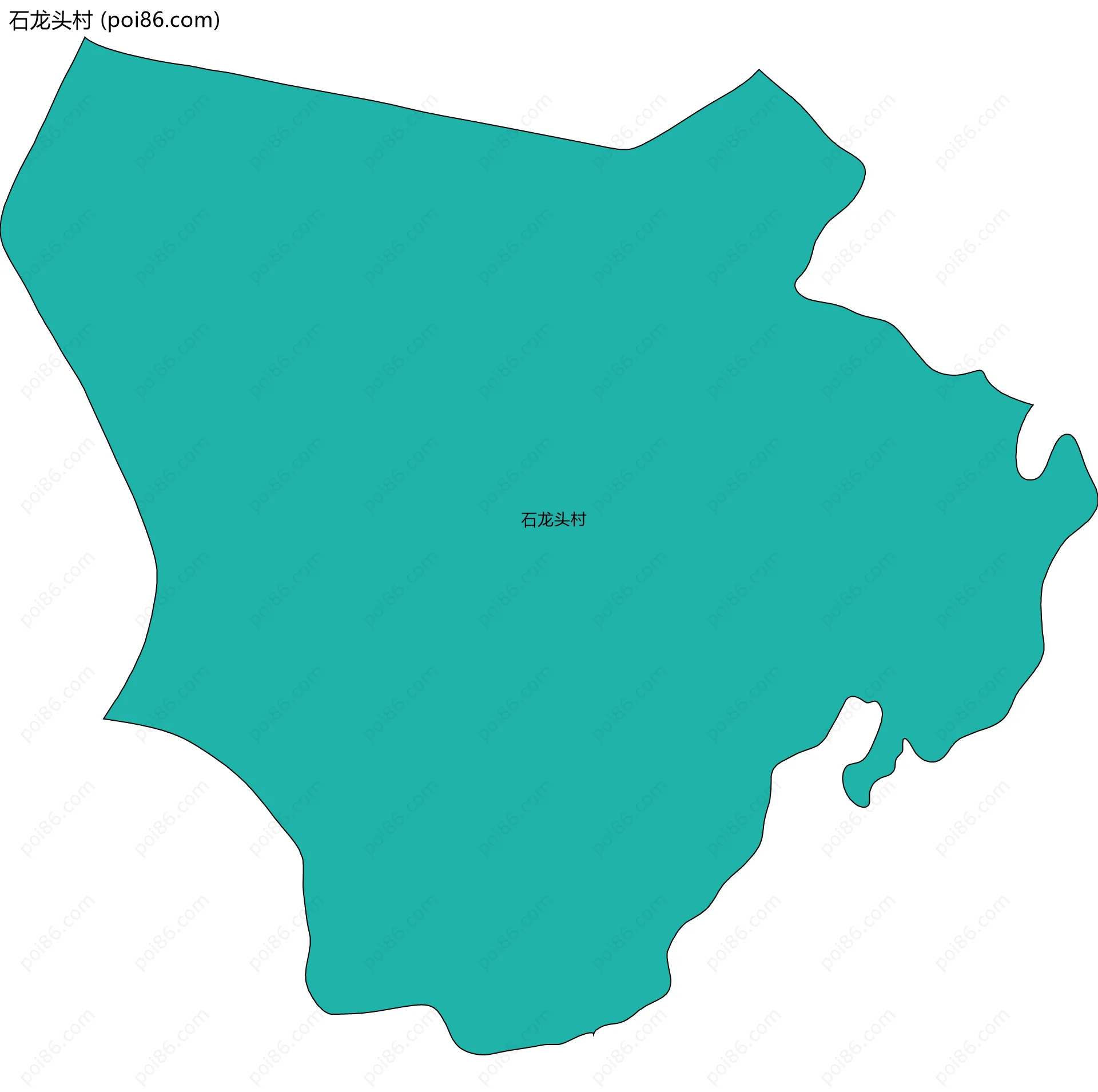 石龙头村边界地图