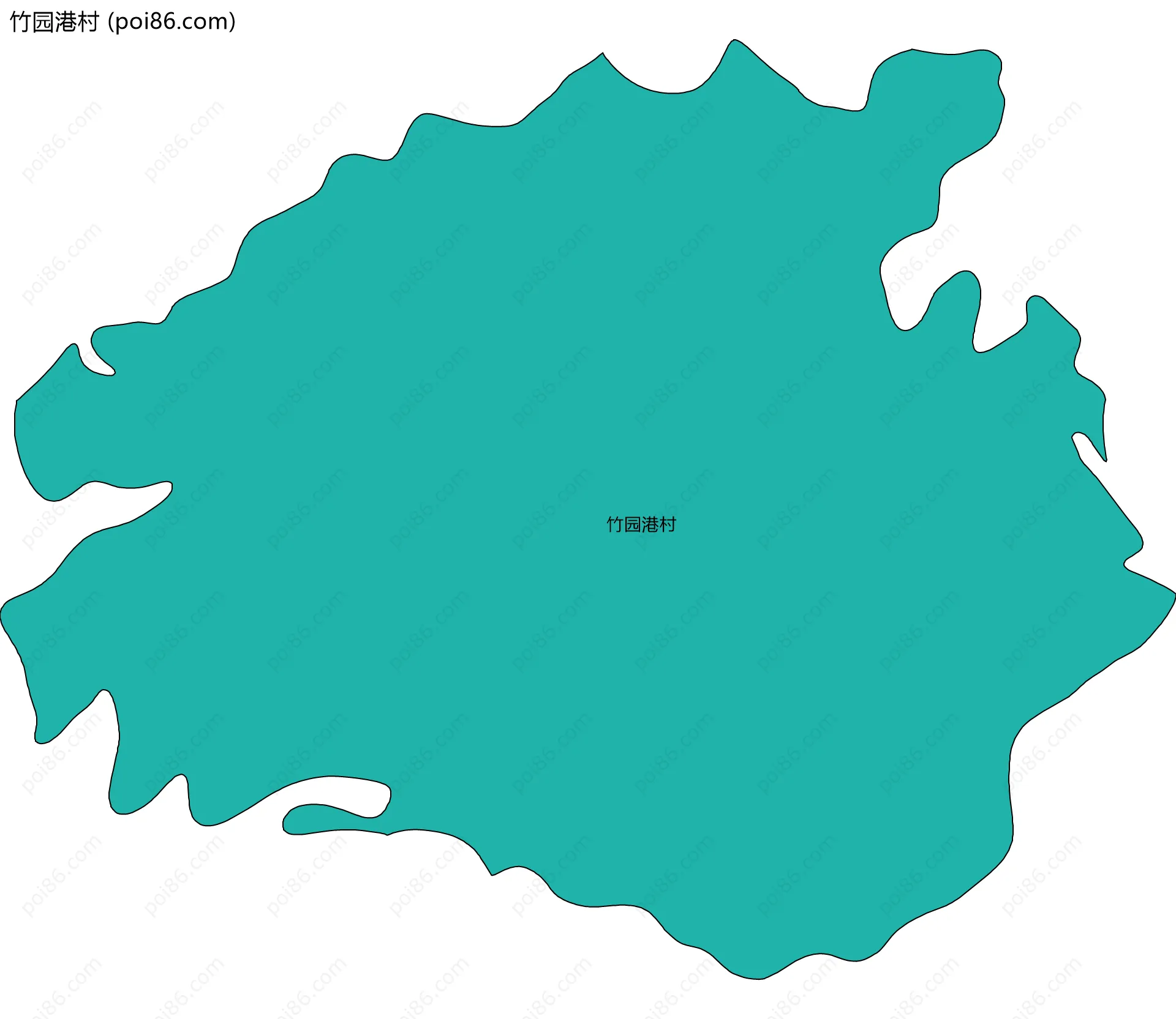 竹园港村边界地图