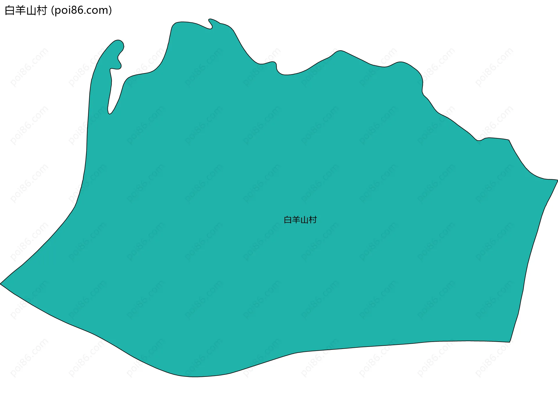 白羊山村边界地图