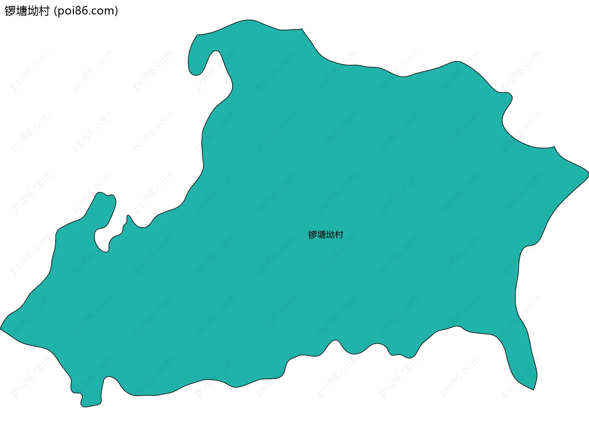 锣塘坳村边界地图