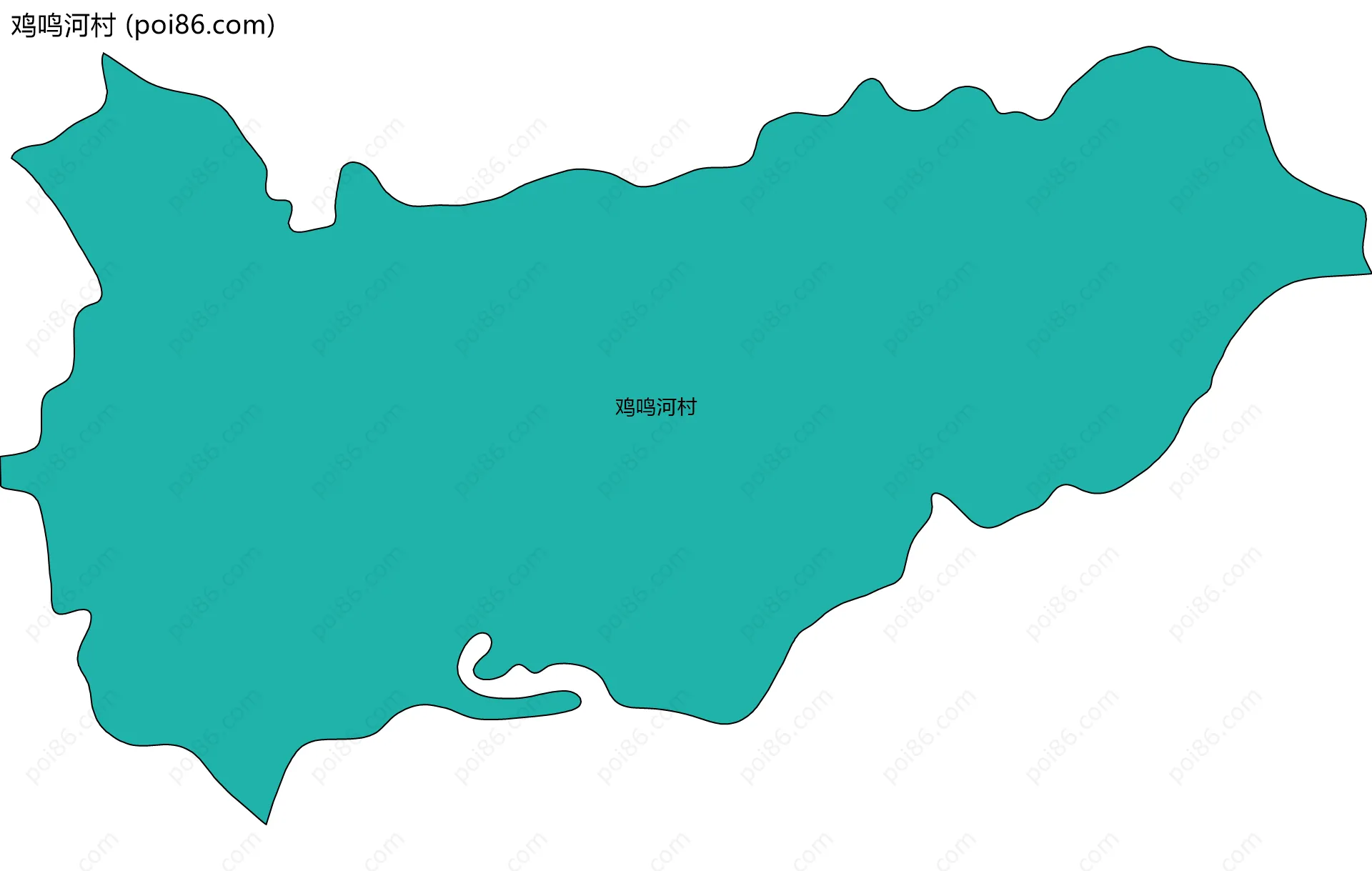 鸡鸣河村边界地图