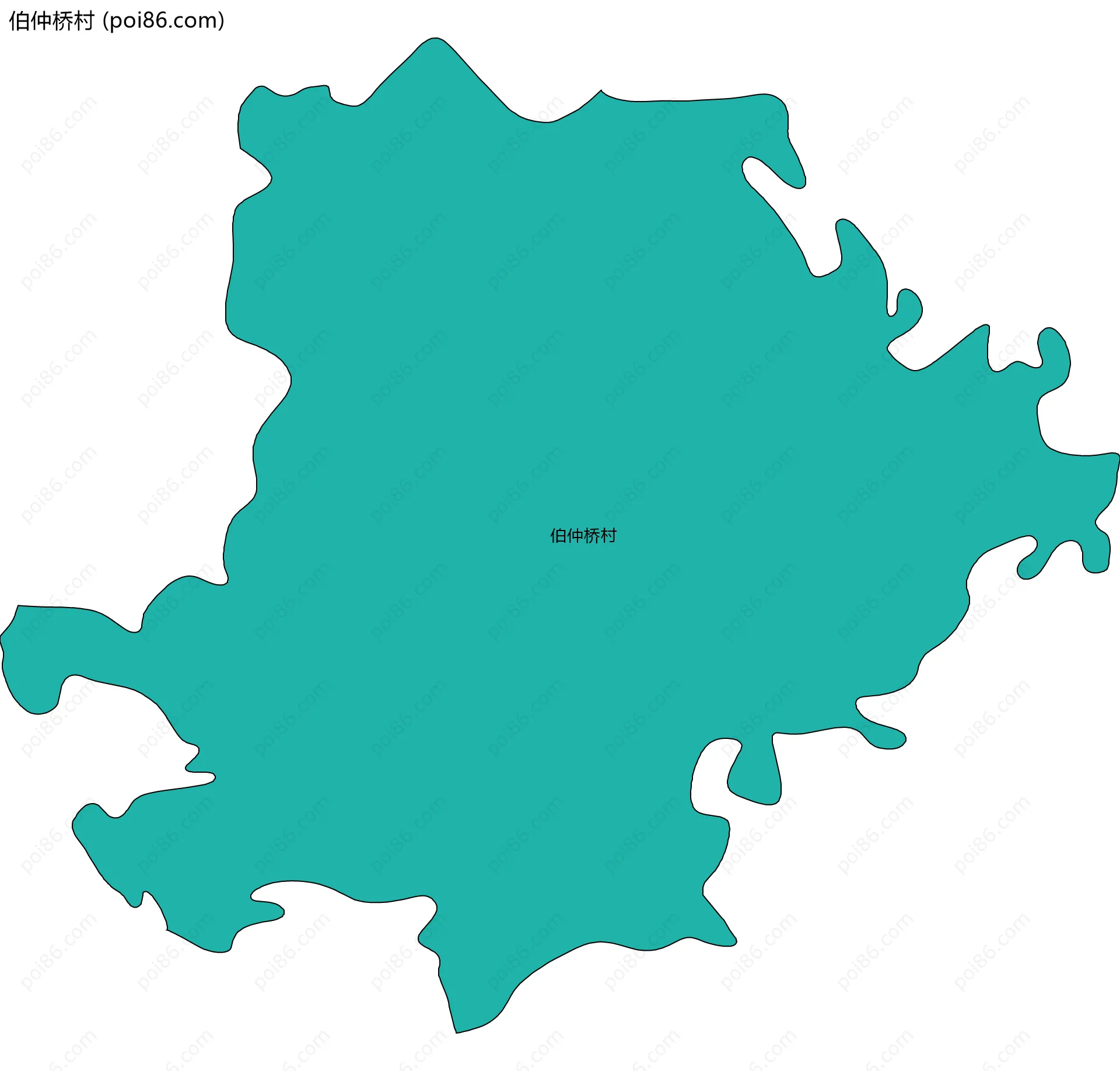 伯仲桥村边界地图