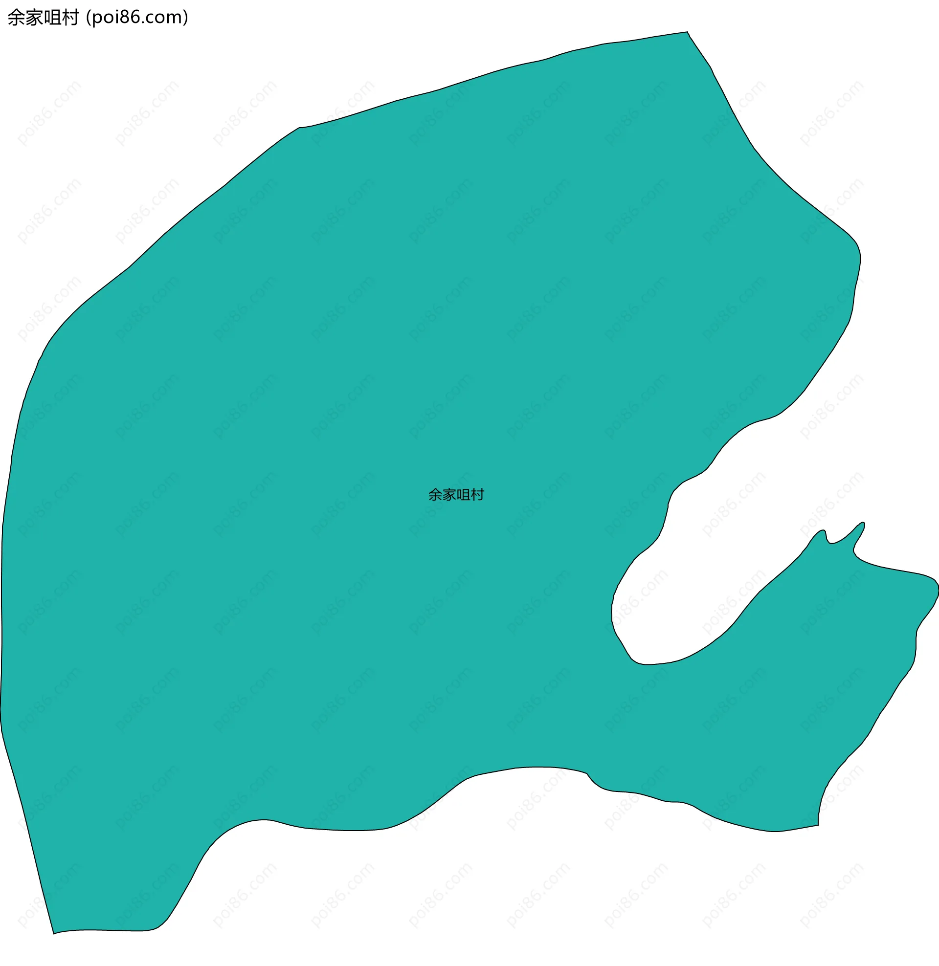余家咀村边界地图