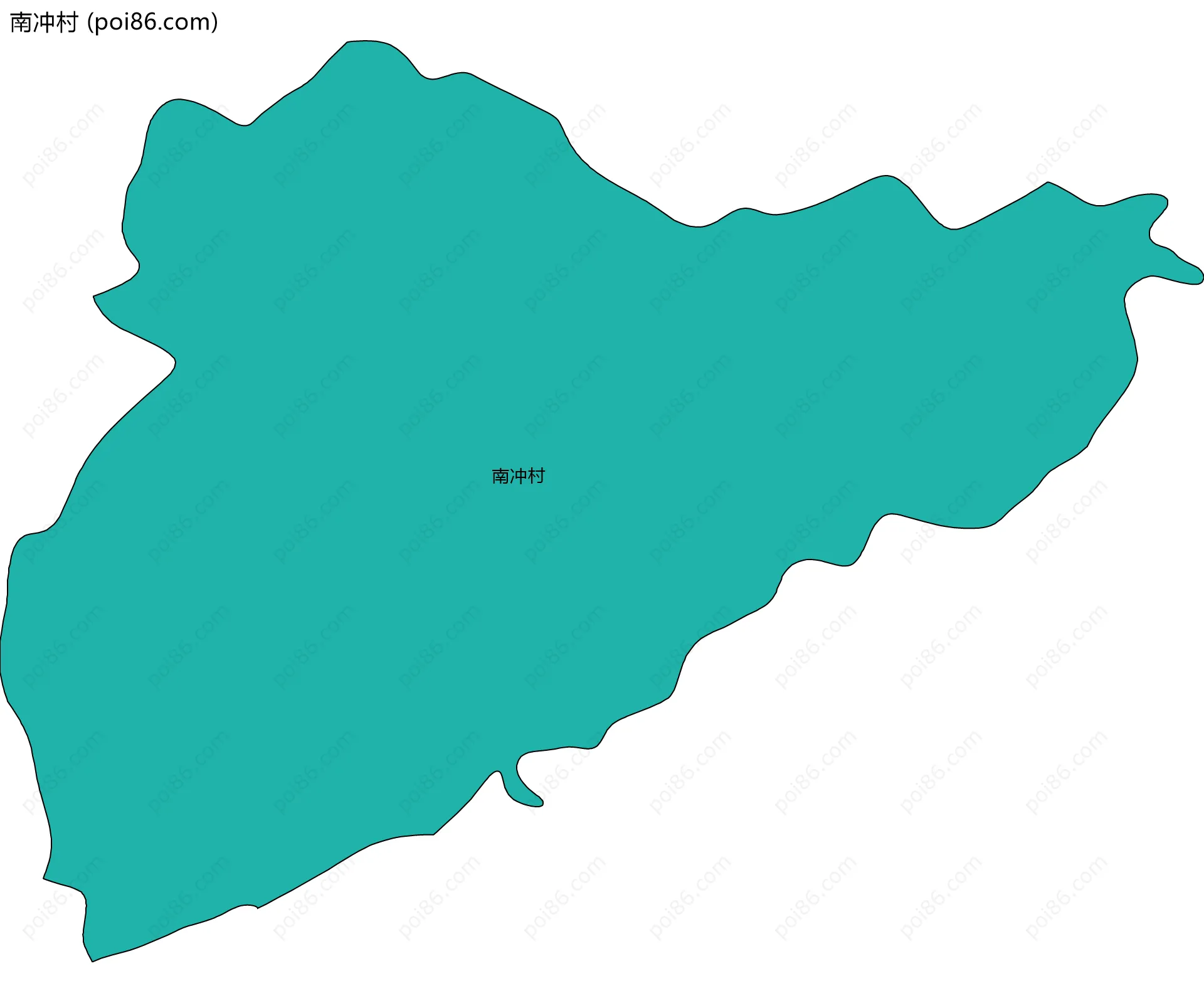 南冲村边界地图