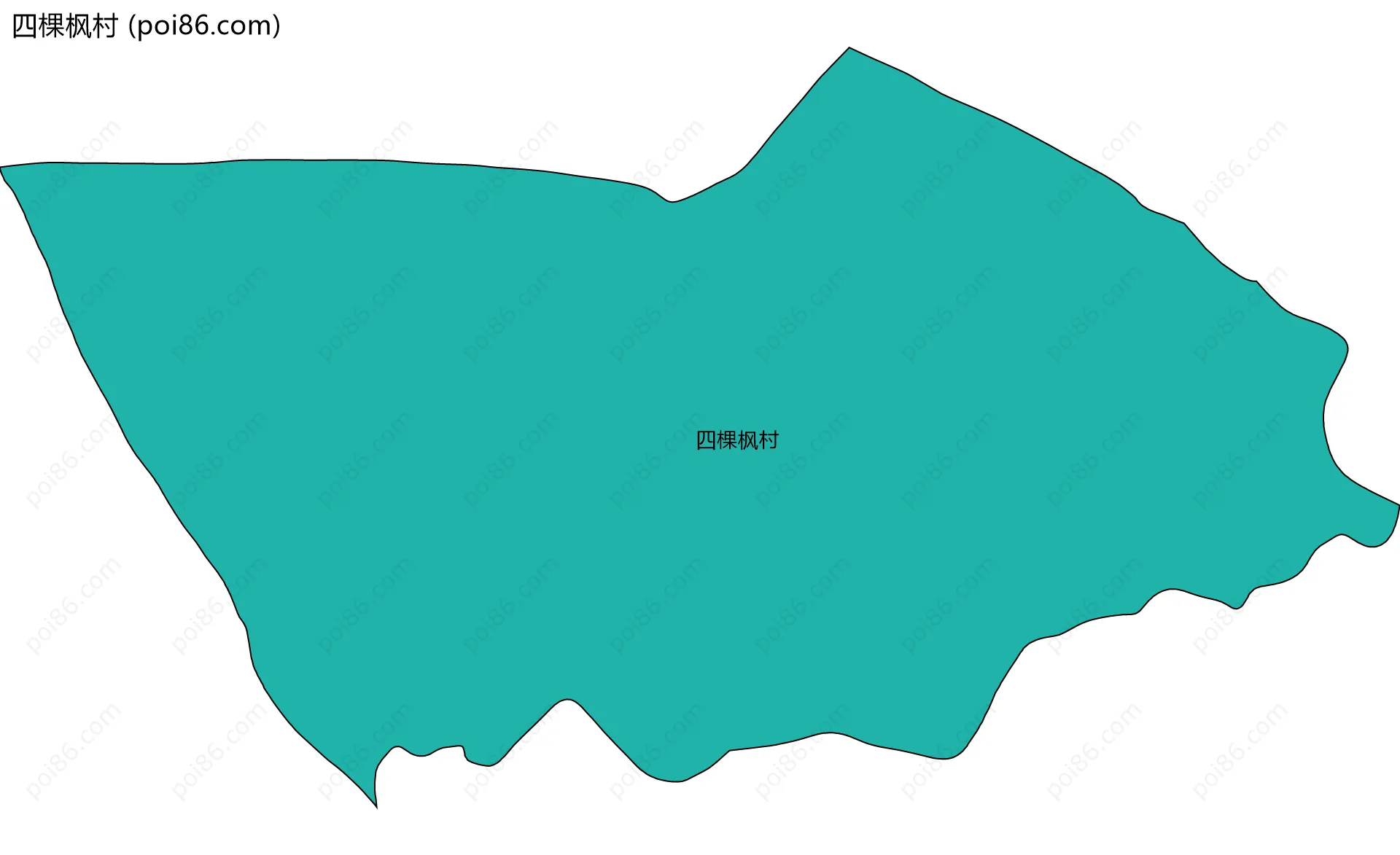 四棵枫村边界地图