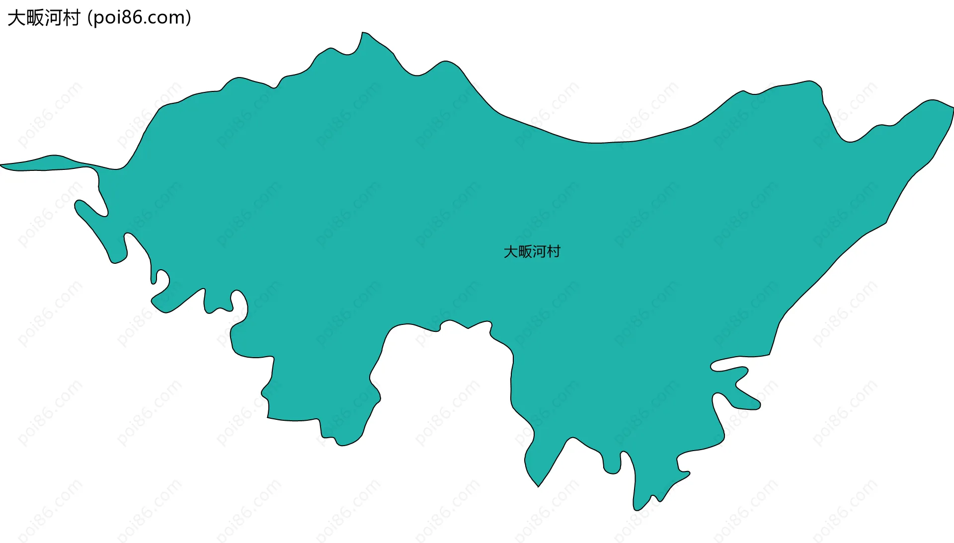 大畈河村边界地图