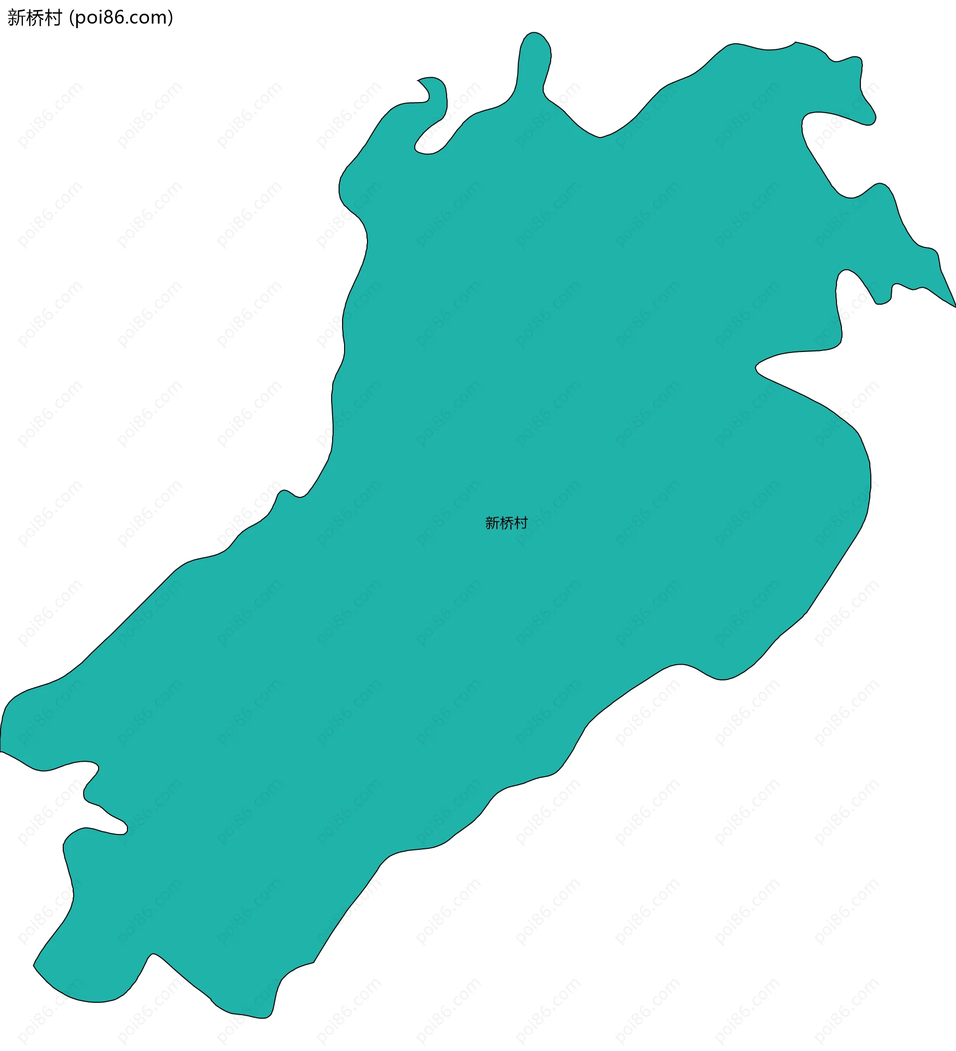 新桥村边界地图